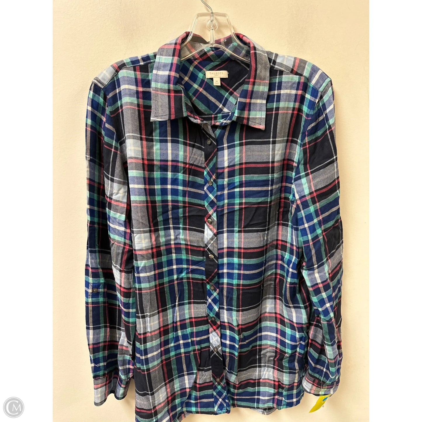 Blouse Long Sleeve By Talbots In Blue, Size: M