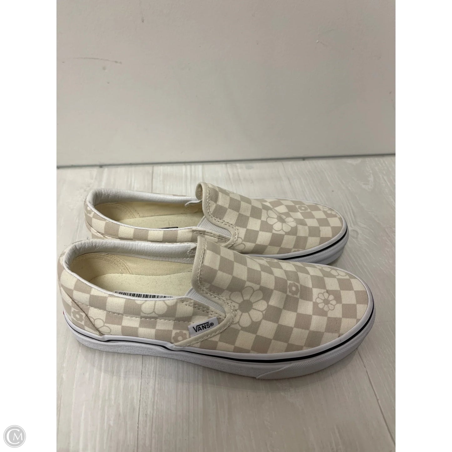 Shoes Flats By Vans In Cream, Size: 6.5