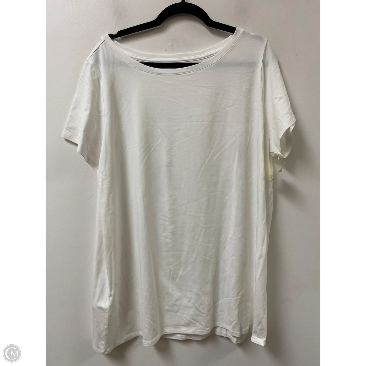Top Short Sleeve By Soft Surroundings In White, Size: 1x