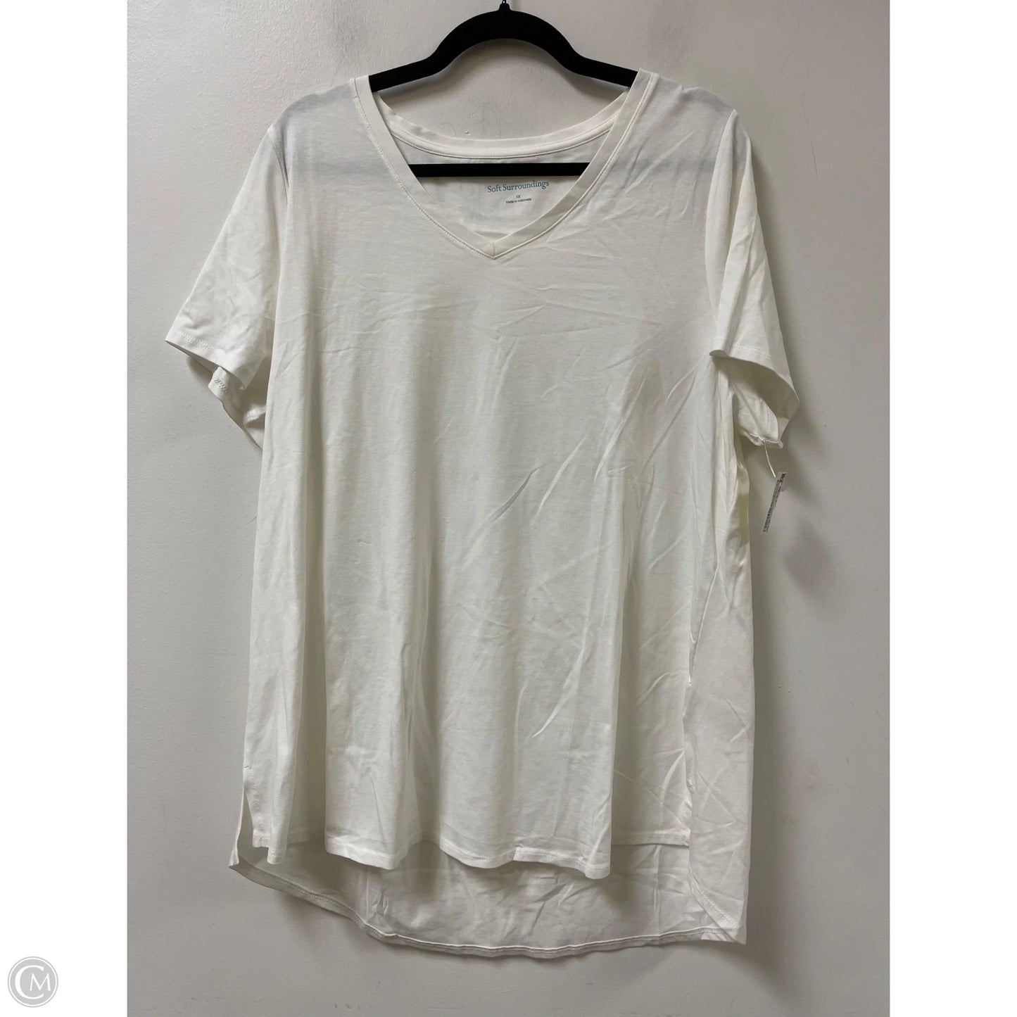 Top Short Sleeve By Soft Surroundings In Yellow, Size: 1x