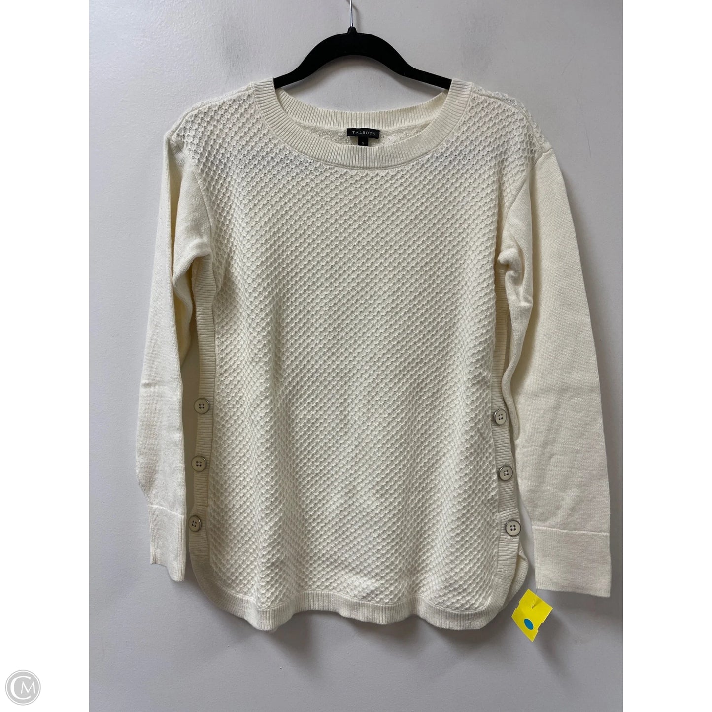 Sweater By Talbots In Cream, Size: S