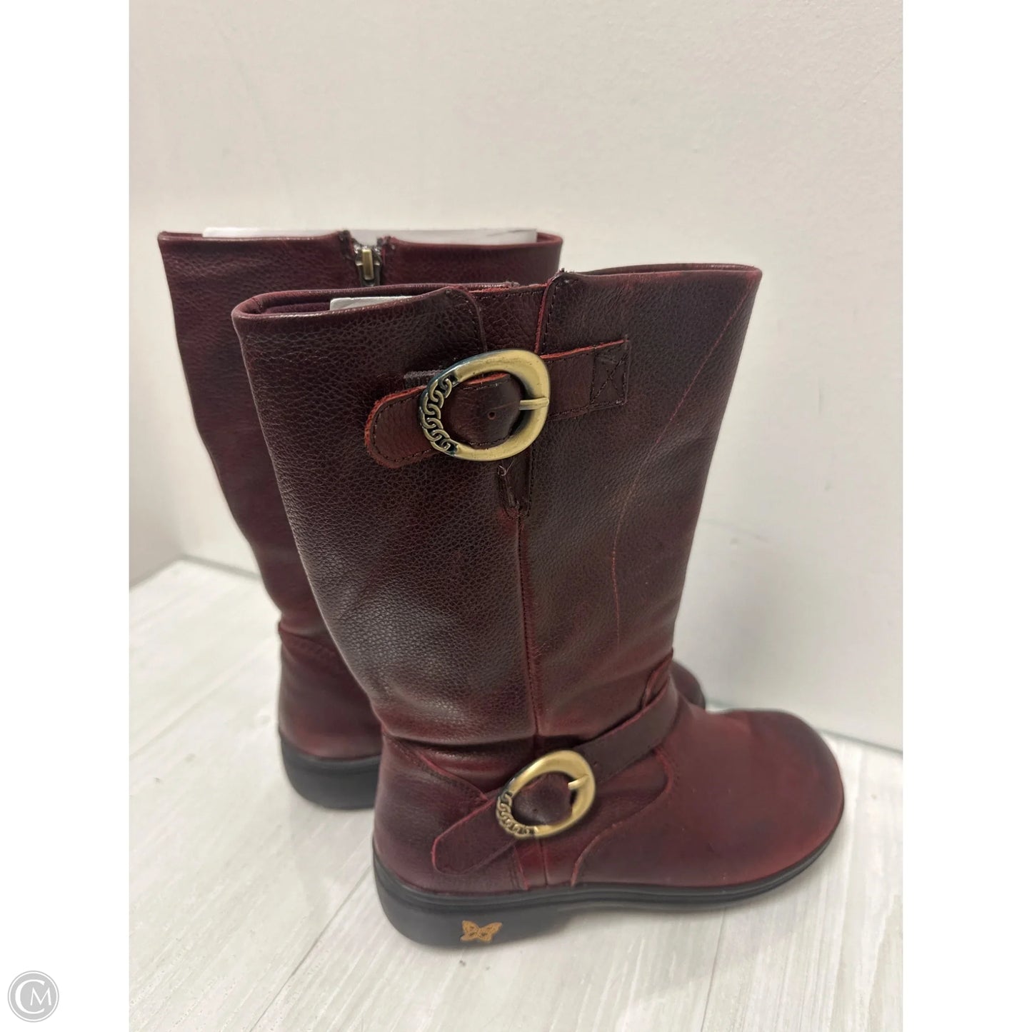 Boots Mid-calf Heels By Alegria In Red, Size: 6.5