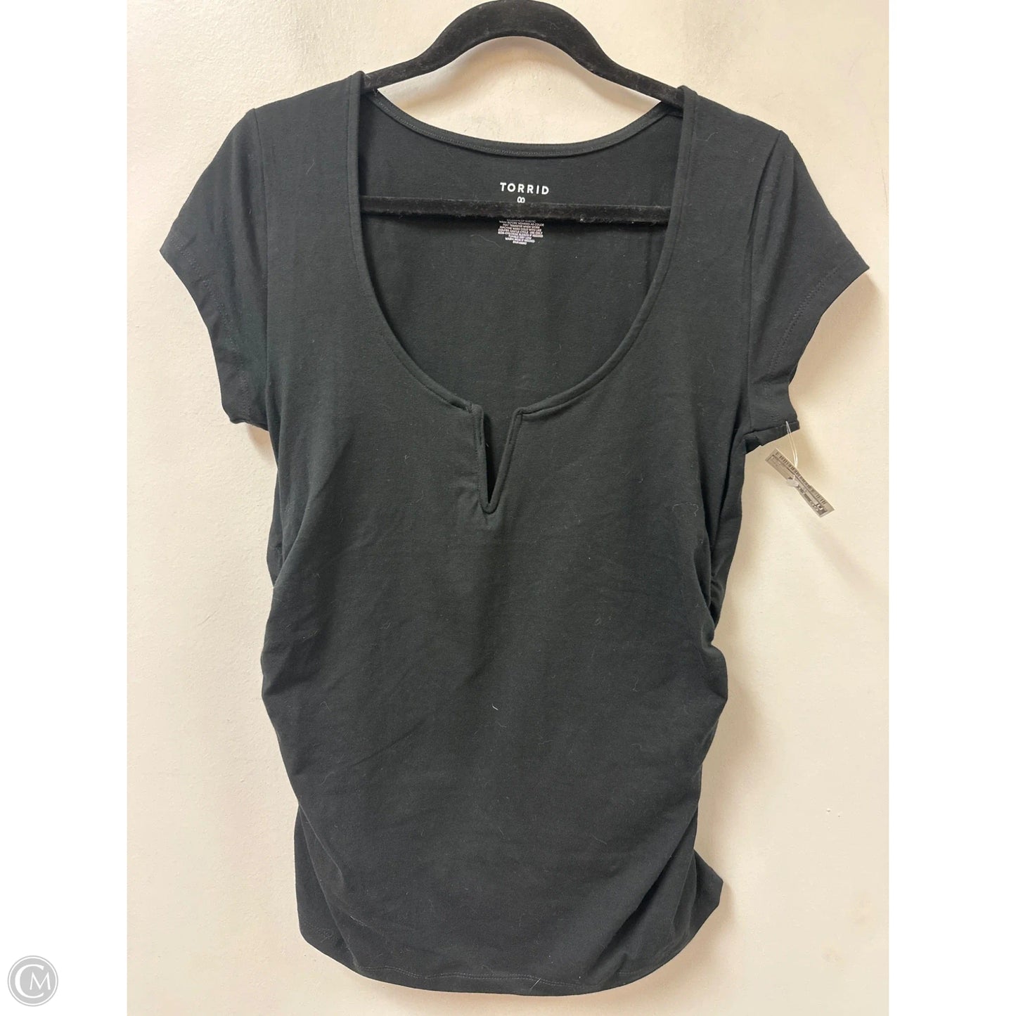 Top Short Sleeve By Torrid In Black, Size: L