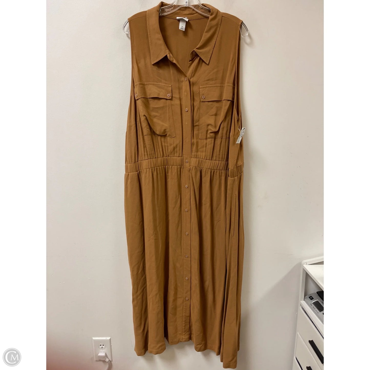 Dress Casual Maxi By Ava & Viv In Brown, Size: 3x