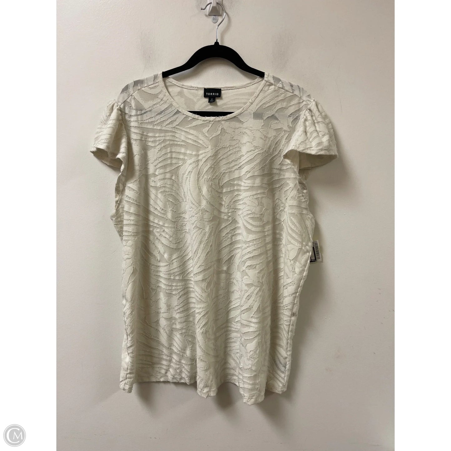 Top Short Sleeve By Torrid In Cream, Size: 2x