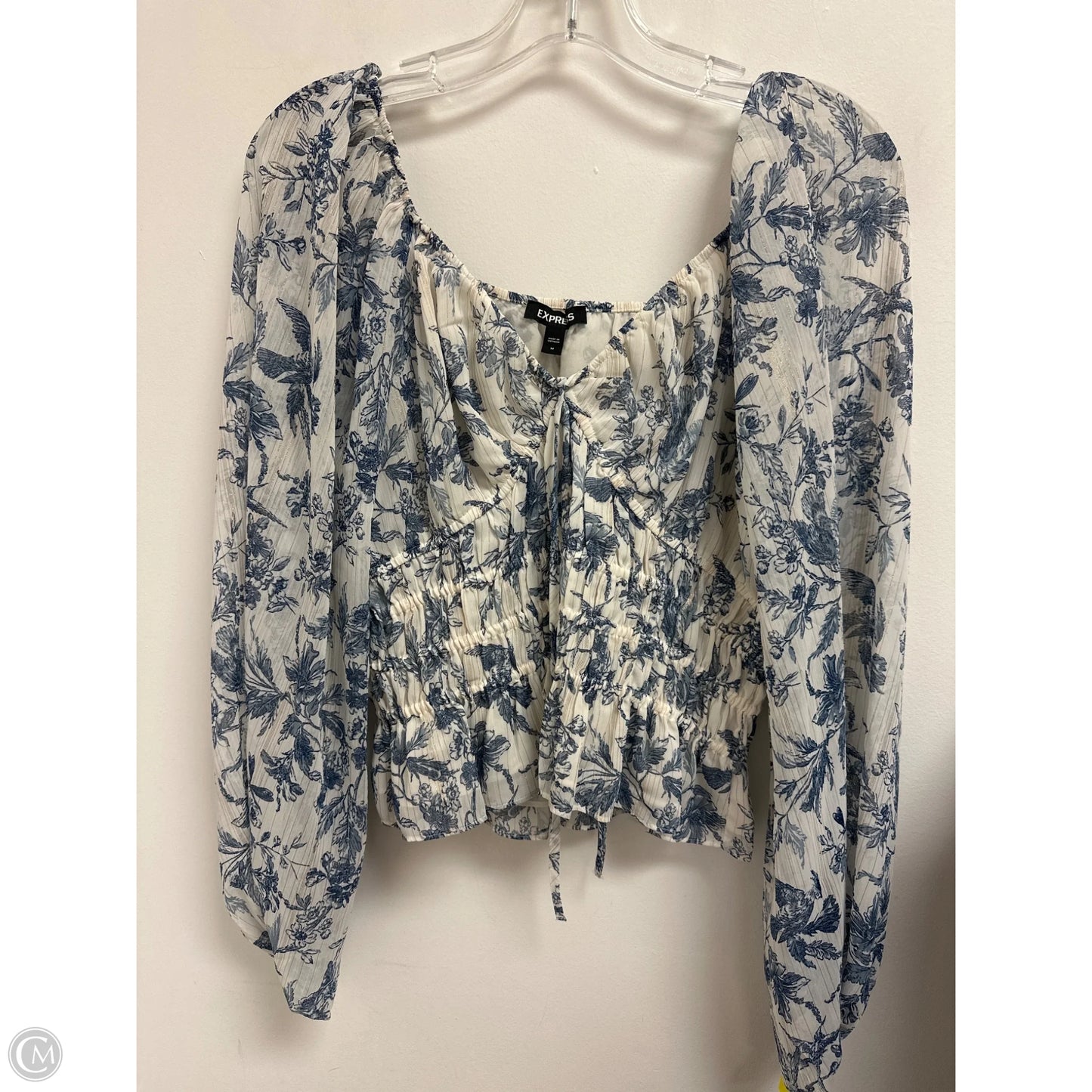 Top Long Sleeve By Express In Blue, Size: M