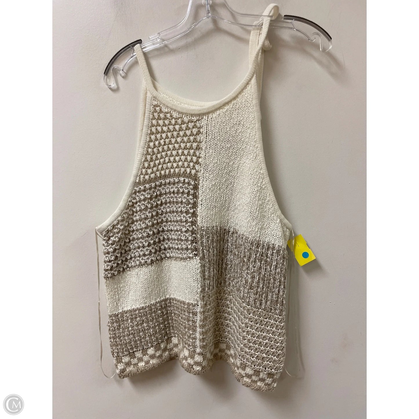 Top Sleeveless By Anthropologie In Cream, Size: Xl