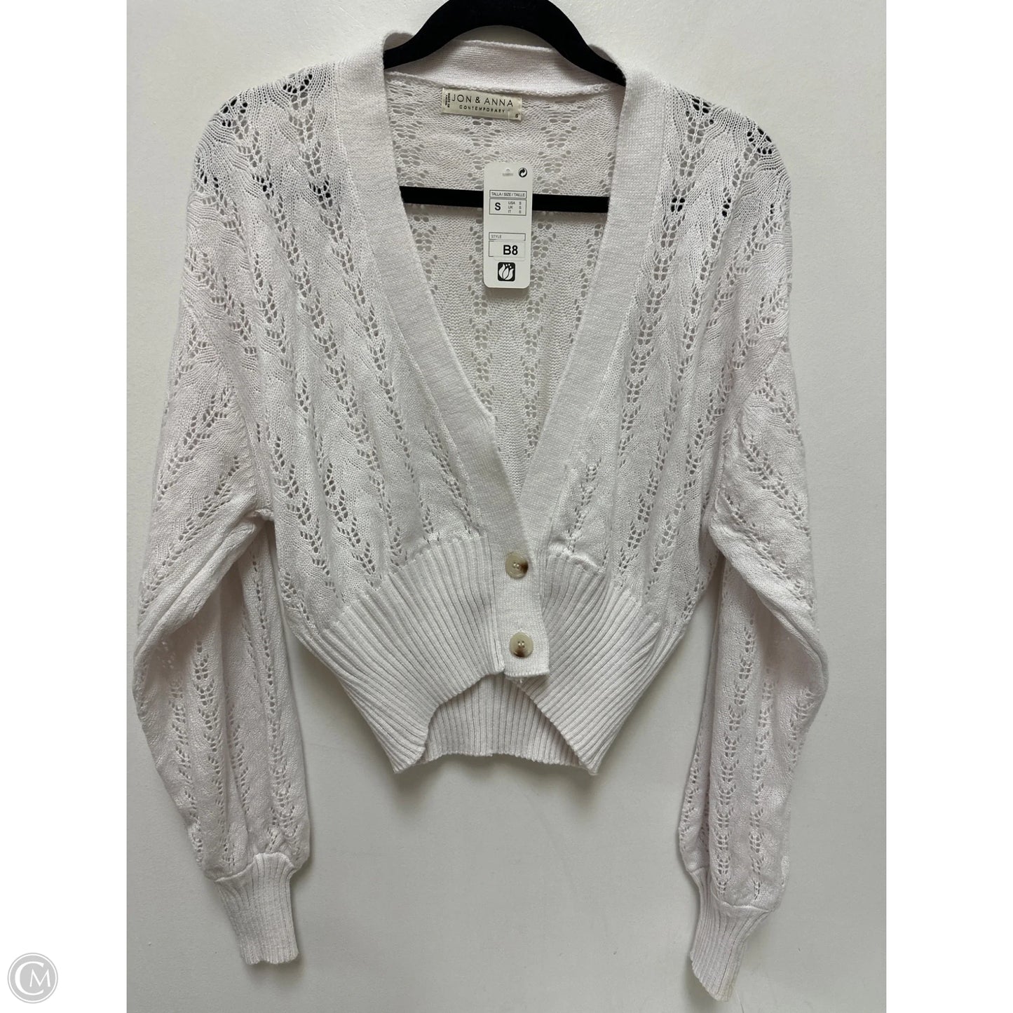 Sweater Cardigan By Jon And Anna In White, Size: S