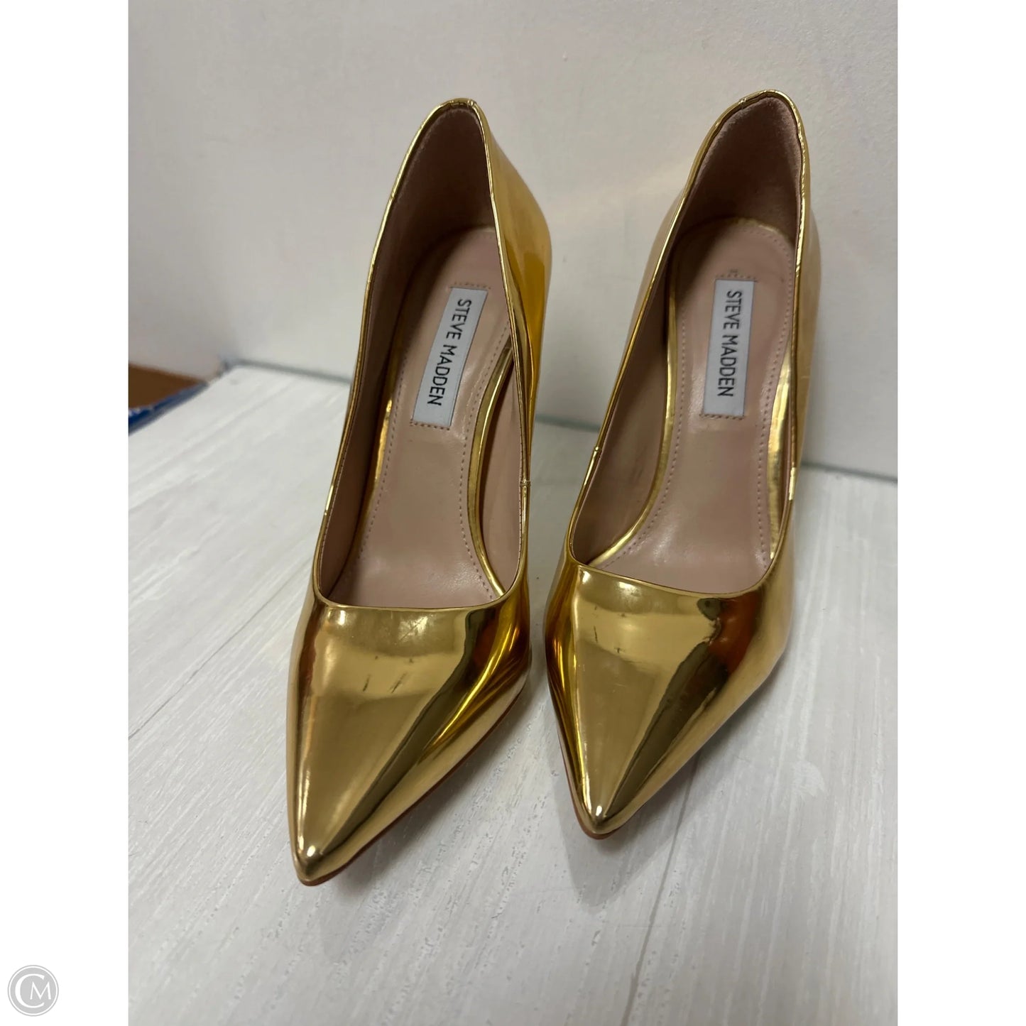 Shoes Heels Stiletto By Steve Madden In Gold, Size: 7.5