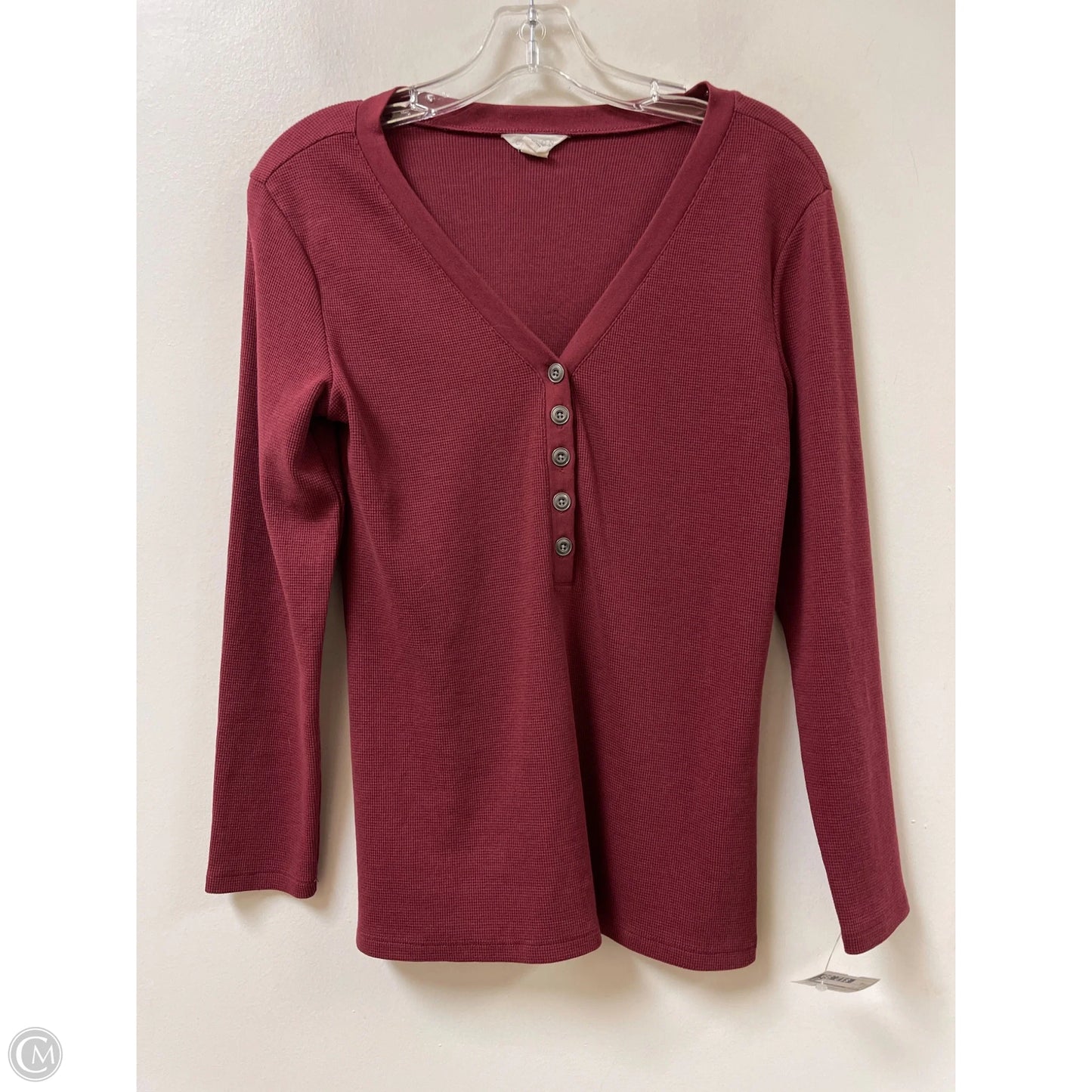 Top Long Sleeve By Caslon In Red, Size: Xs