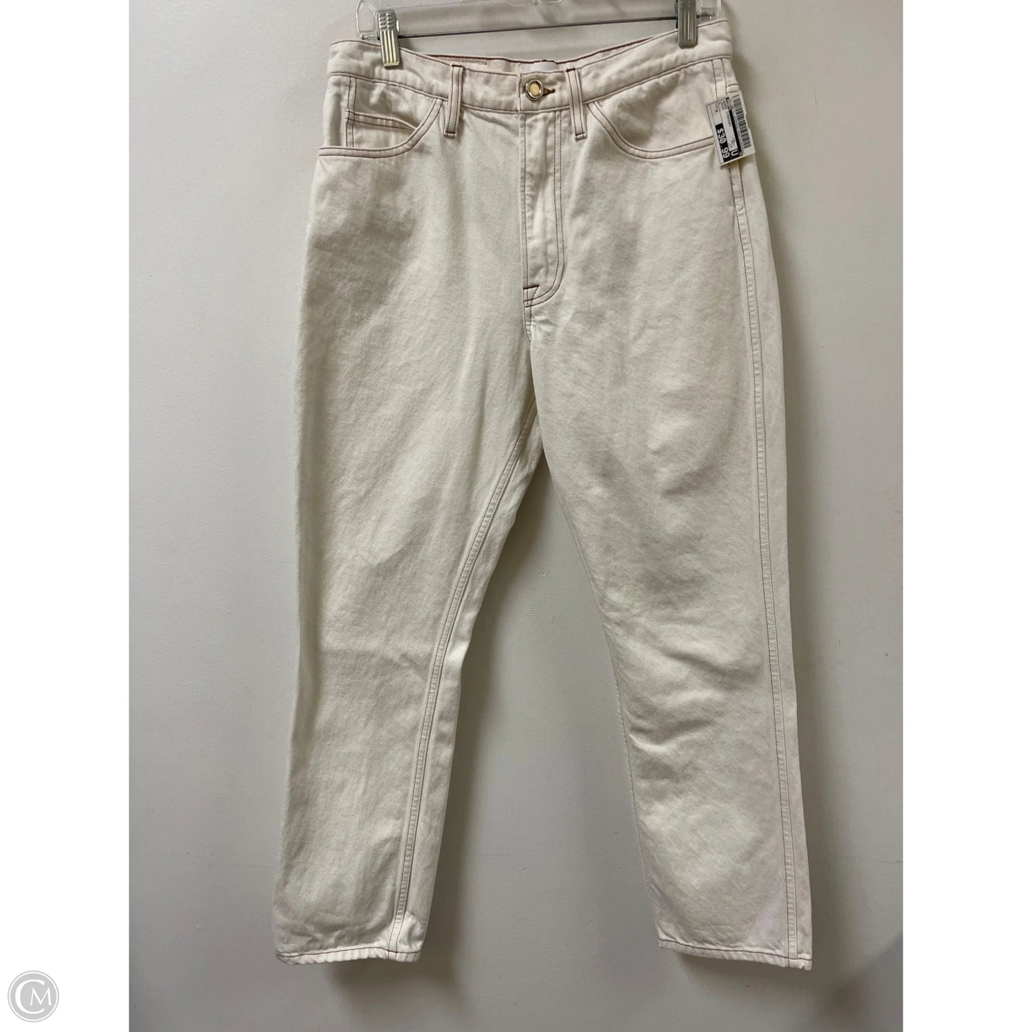 Jeans Straight By Frame In Cream, Size: 8