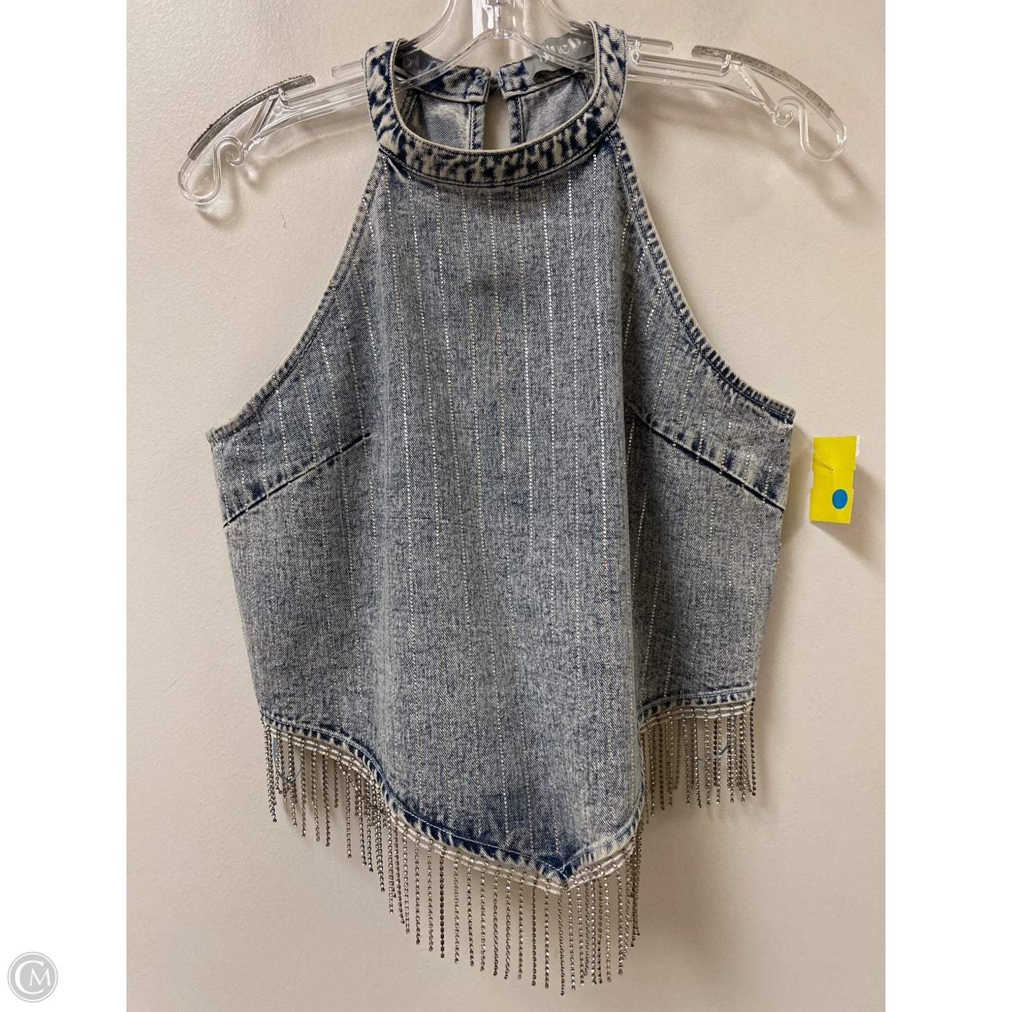 Top Sleeveless By Blue B In Blue Denim, Size: M