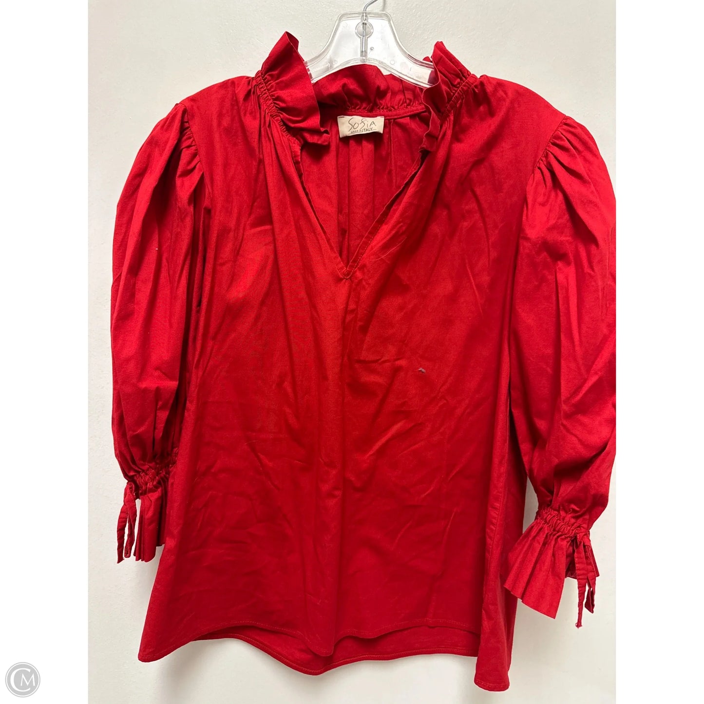 Top Long Sleeve By Clothes Mentor In Red, Size: S