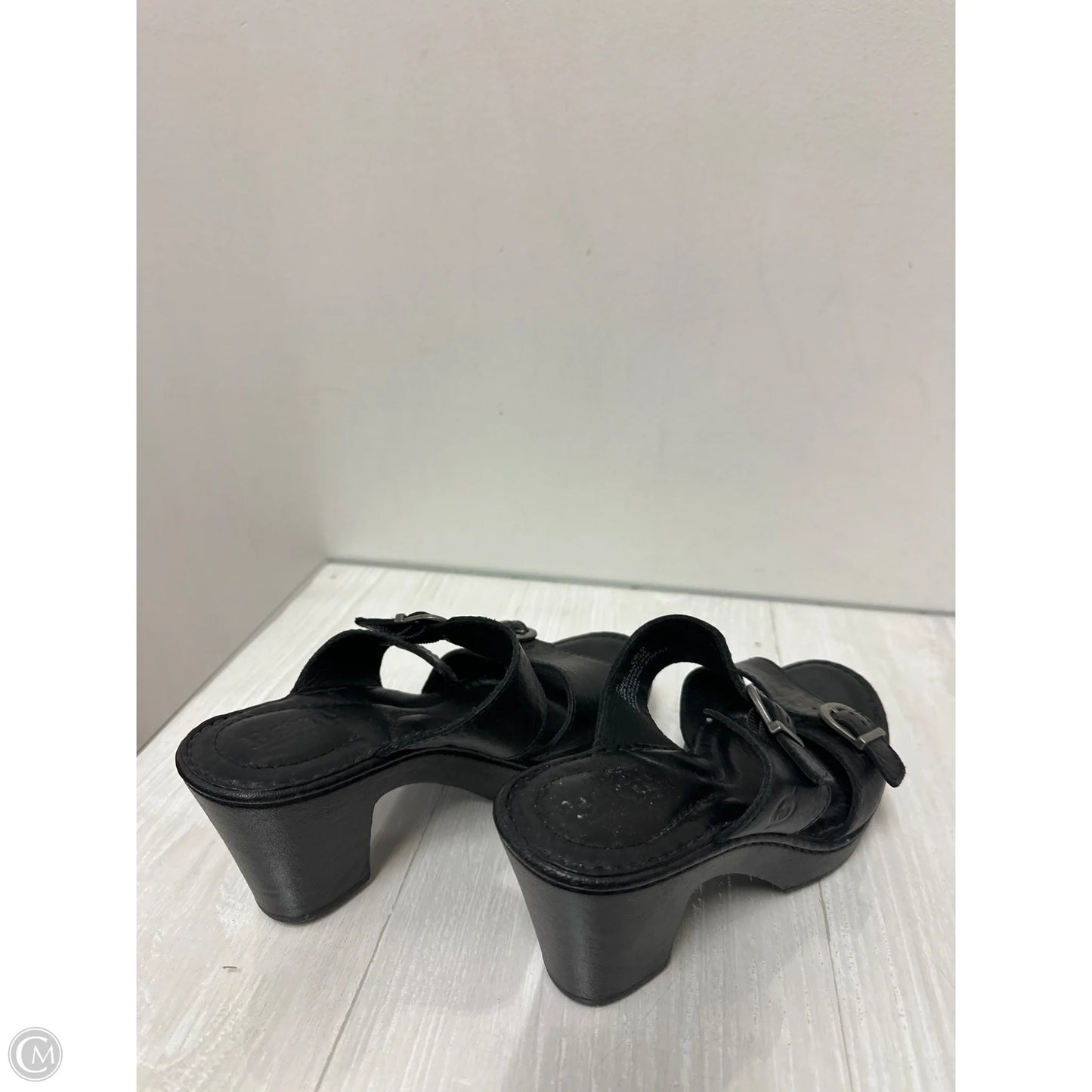 Sandals Heels Block By Born In Black, Size: 7