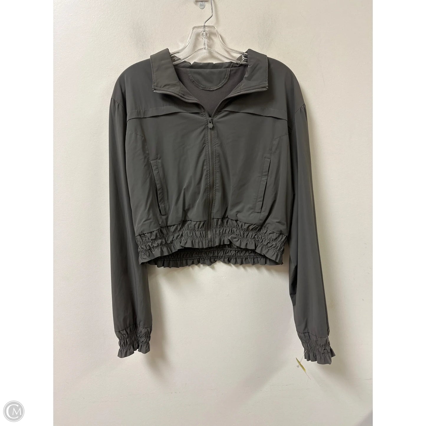 Athletic Jacket By Clothes Mentor In Grey, Size: L