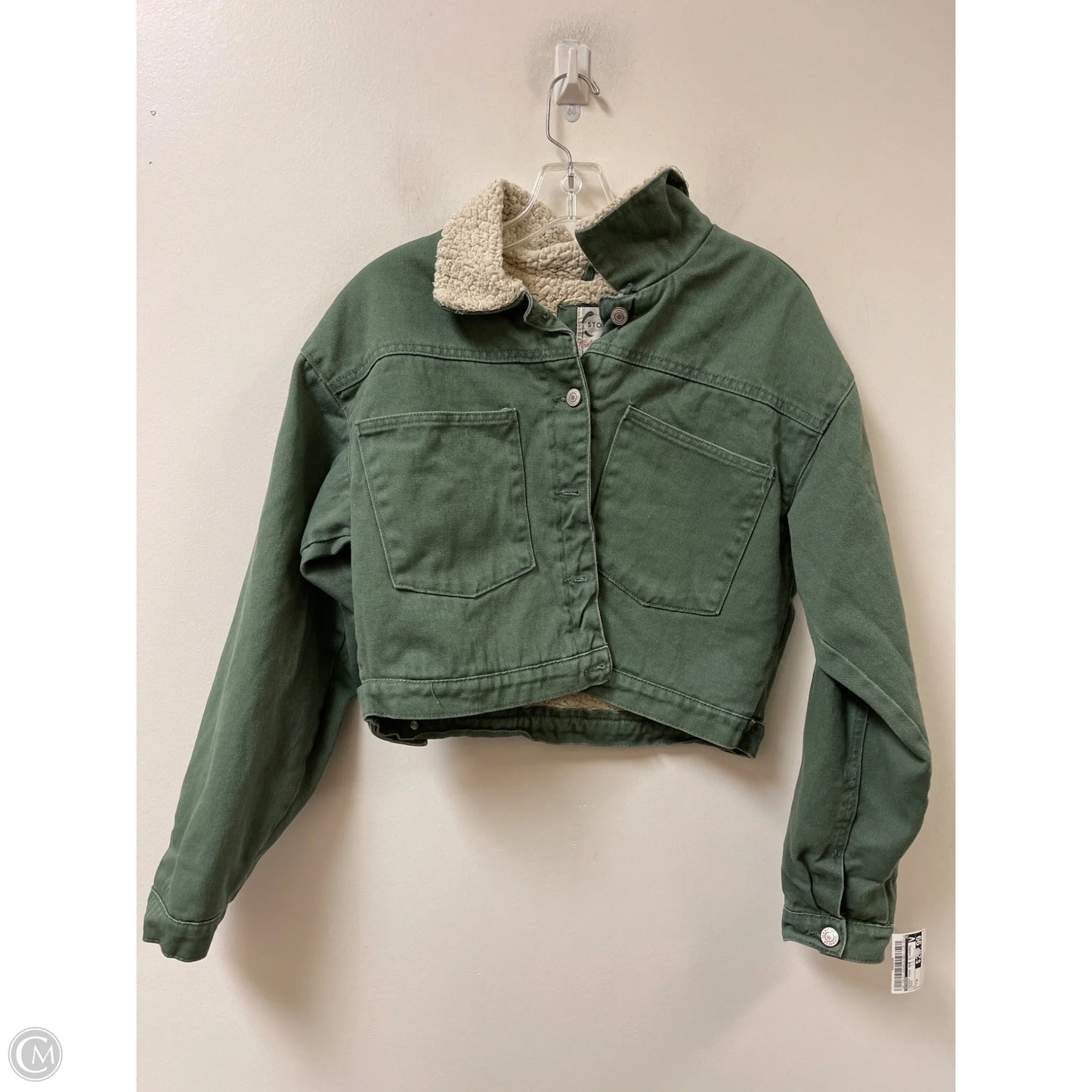Jacket Faux Fur & Sherpa By Stoosh In Green, Size: M