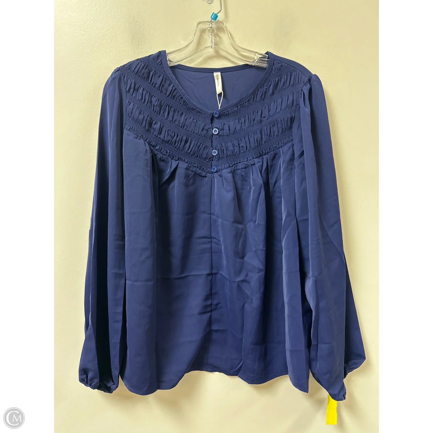 Top Long Sleeve By Dokotoo In Blue, Size: L