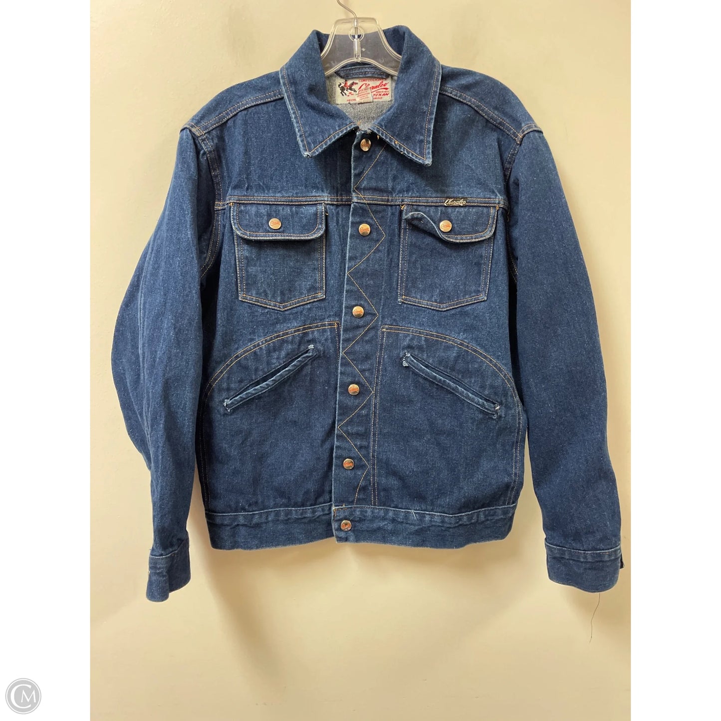 Jacket Denim By Clothes Mentor In Blue Denim, Size: L
