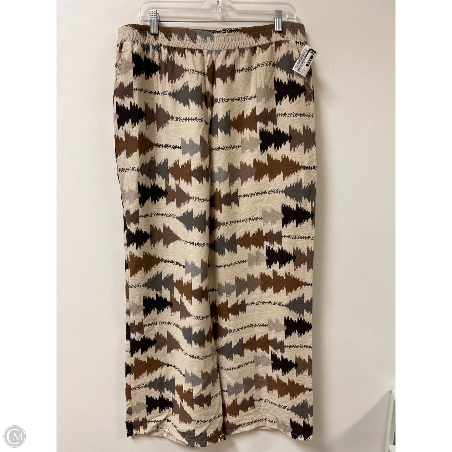 Pants Wide Leg By Clothes Mentor In Brown, Size: Xl