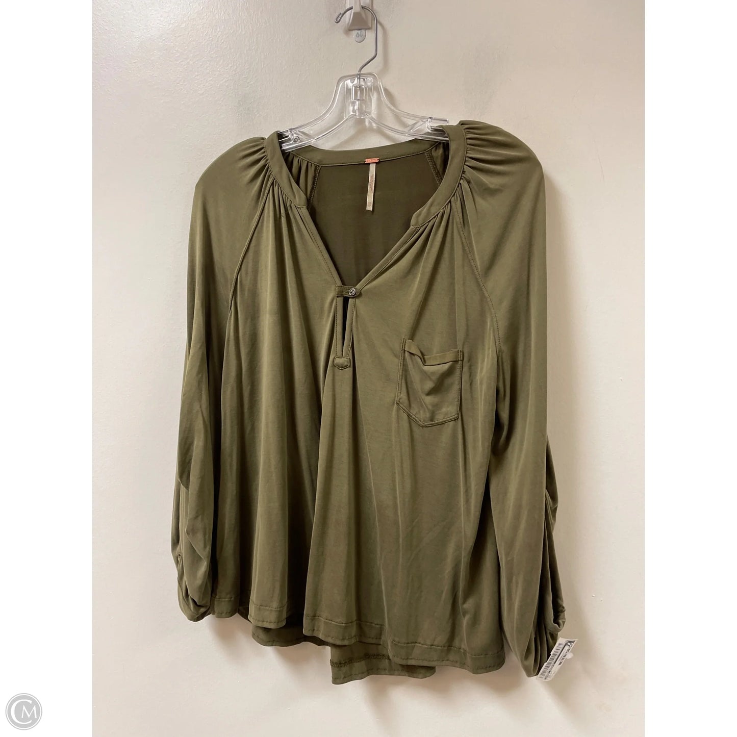 Top Long Sleeve By Free People In Green, Size: Xs