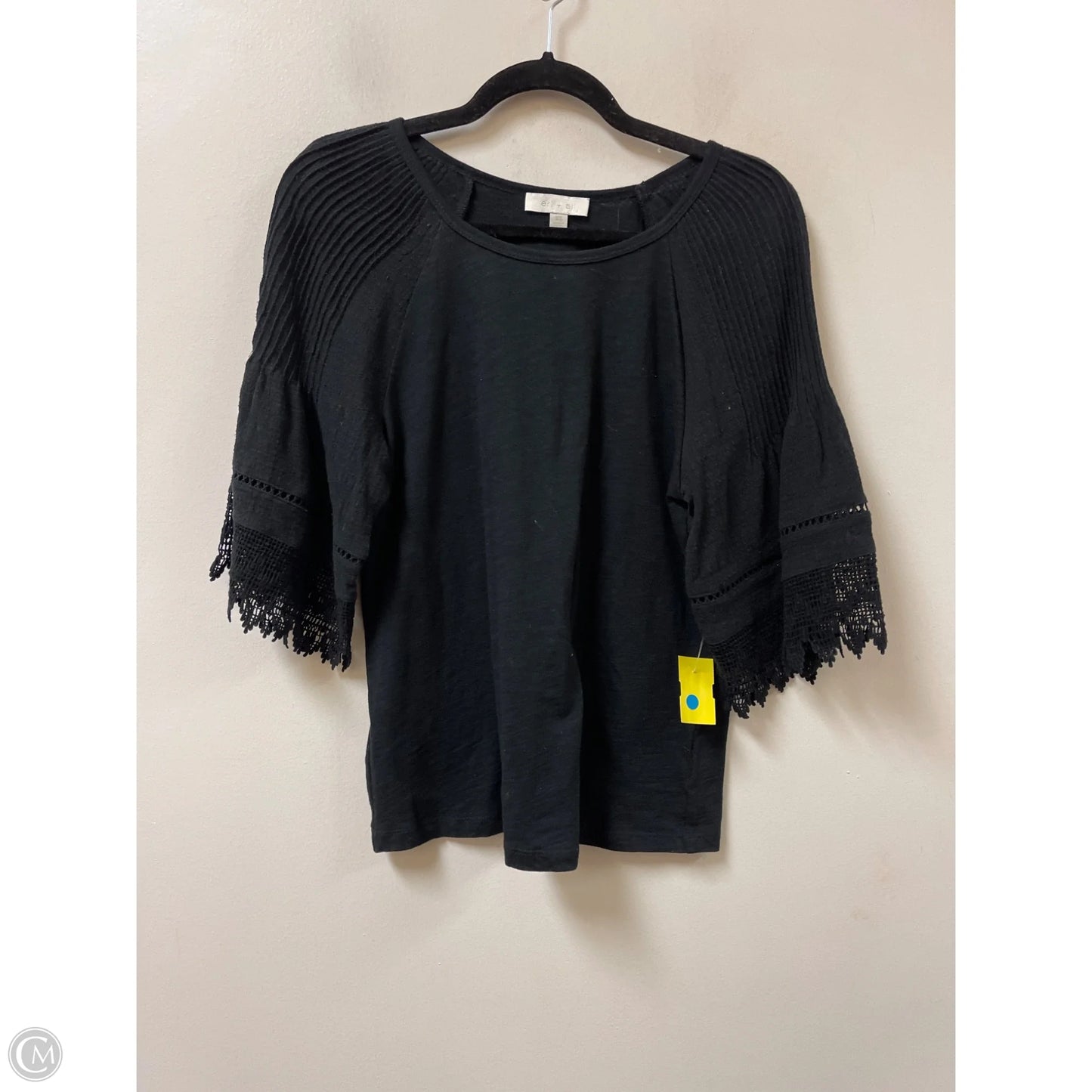 Top Short Sleeve By Eri + Ali In Black, Size: Xs