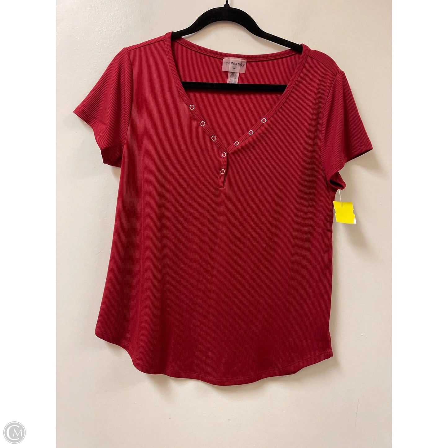 Top Short Sleeve By Eye Candy In Red, Size: 1x