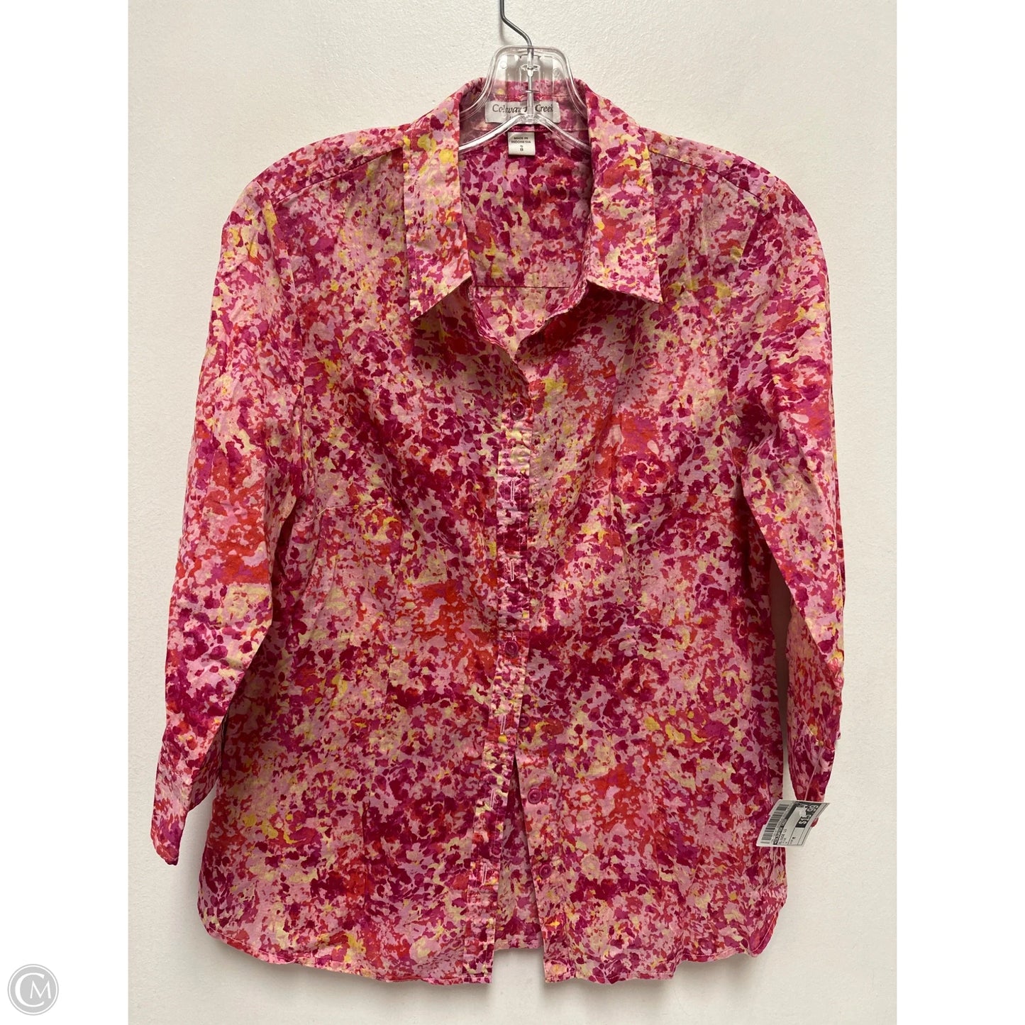 Blouse Long Sleeve By Coldwater Creek In Pink, Size: M