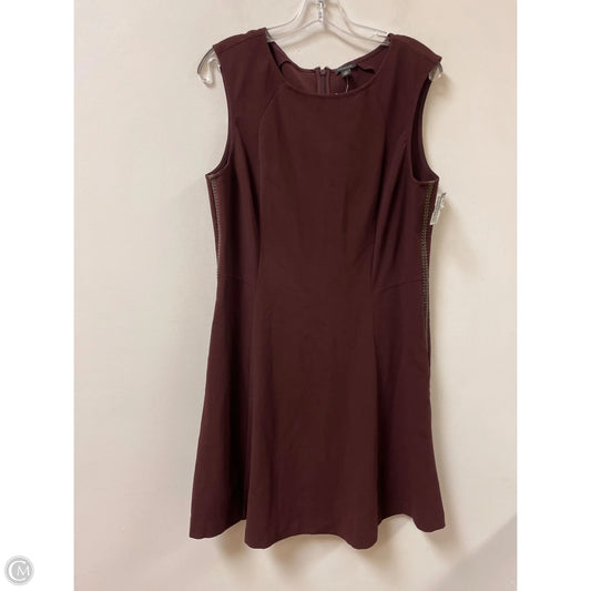 Dress Casual Midi By Ann Taylor In Brown, Size: Xl