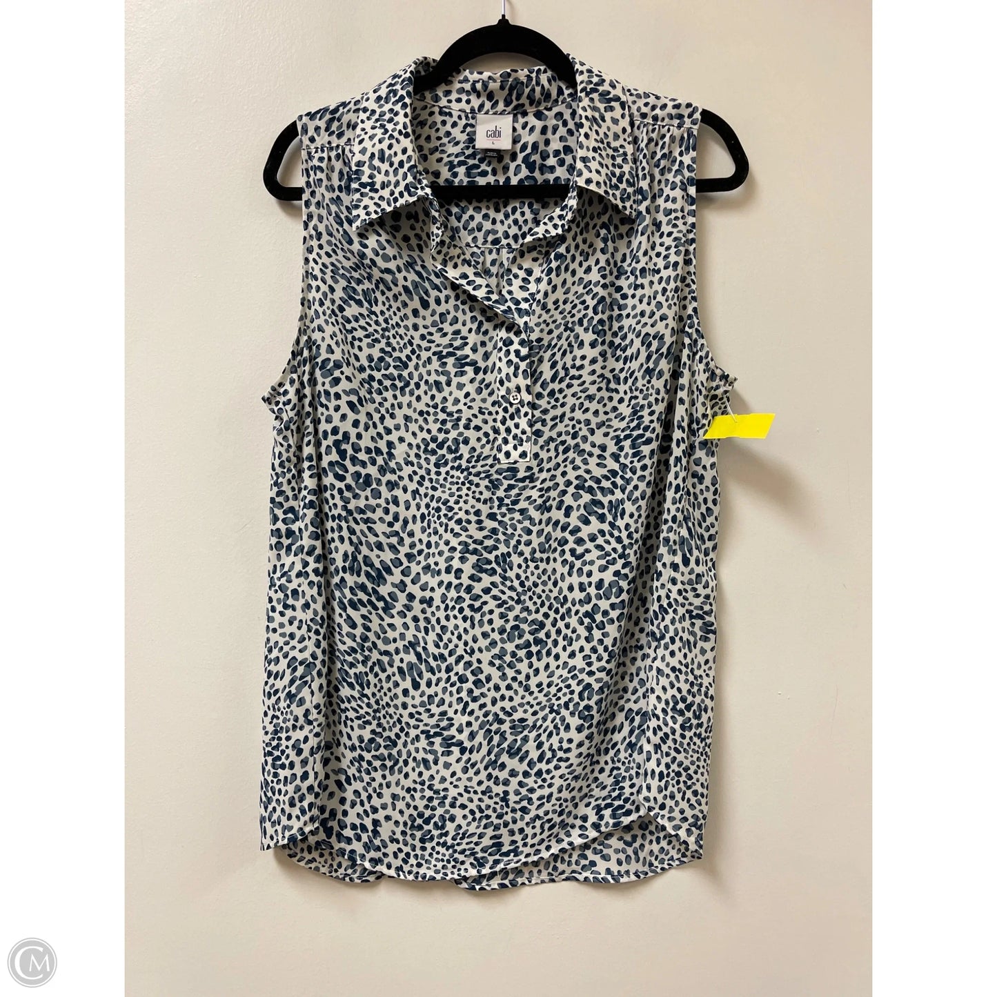 Top Sleeveless By Cabi In Blue, Size: L