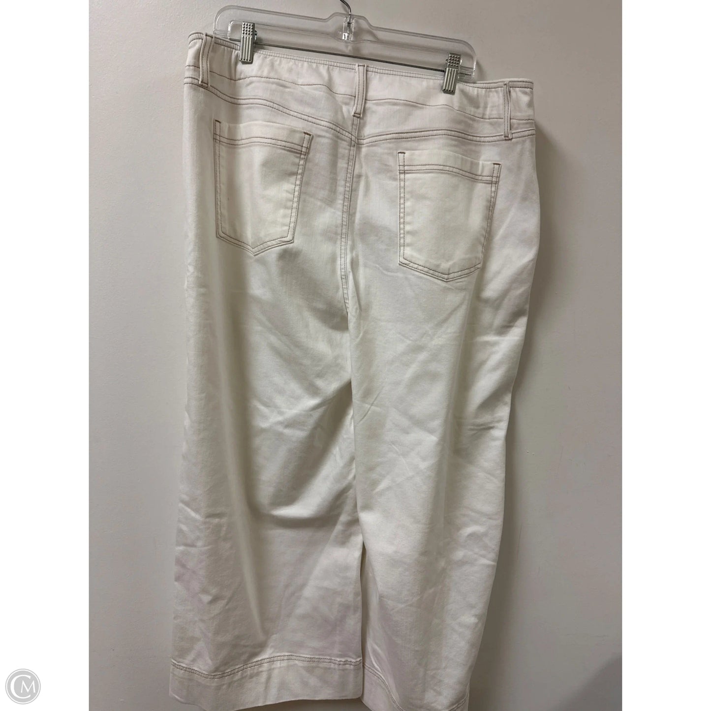 Jeans Wide Leg By Chicos In Cream, Size: 20