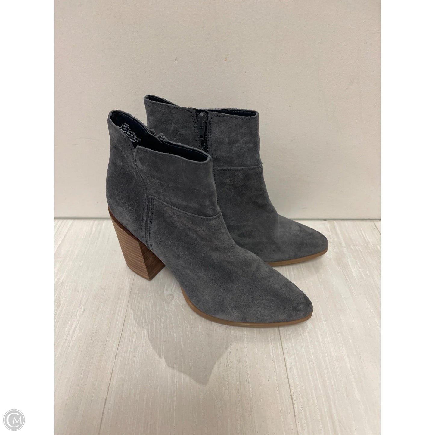 Boots Ankle Heels By Nine West In Grey, Size: 8.5