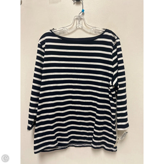 Top Long Sleeve By Talbots In Navy, Size: 2x