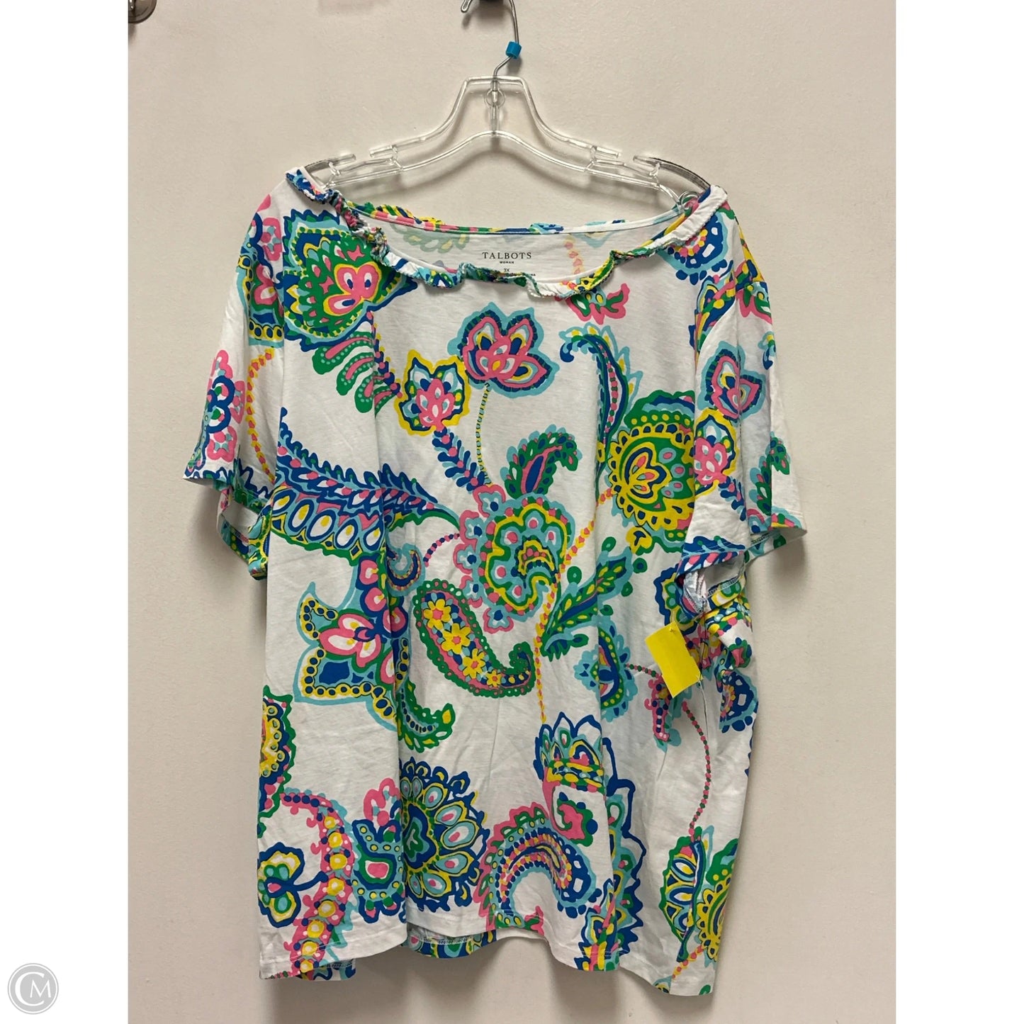 Top Short Sleeve By Talbots In Multi-colored, Size: 3x