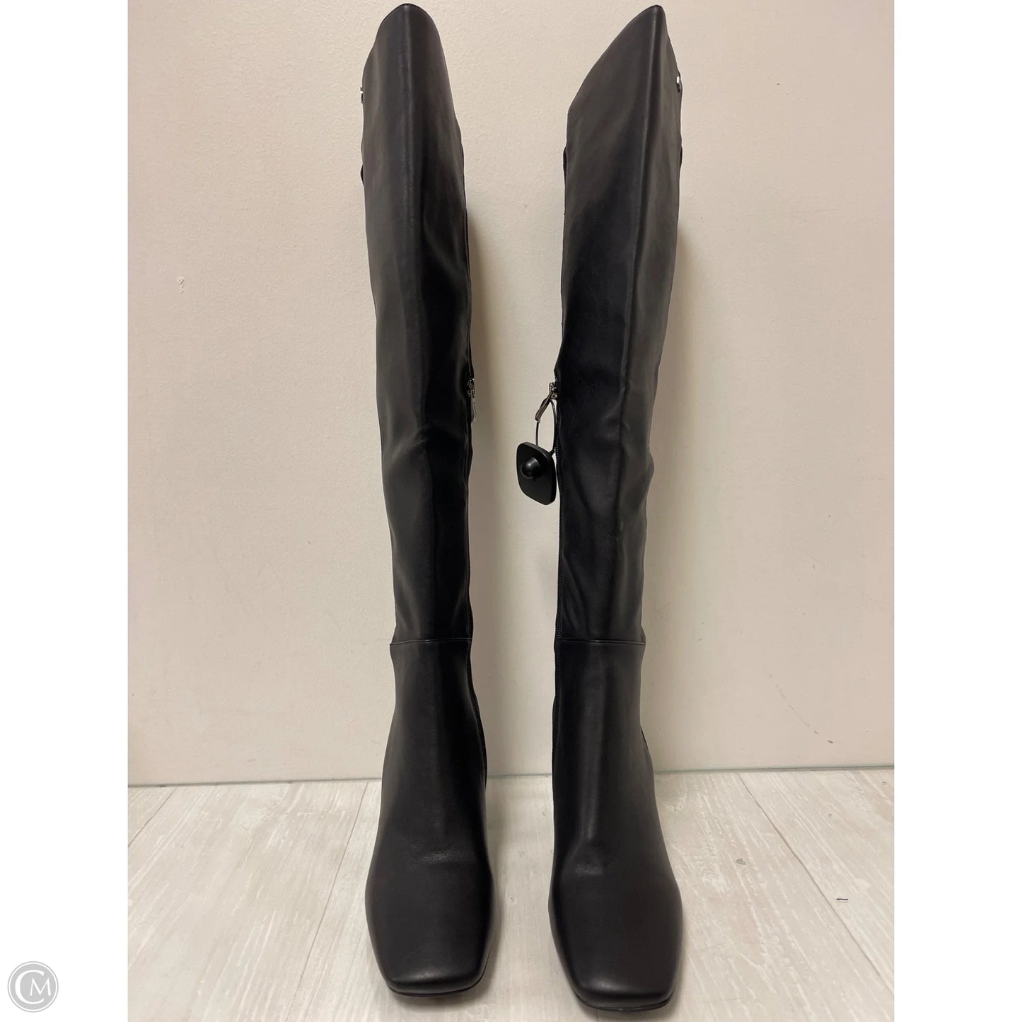 Boots Knee Heels By Dkny In Black, Size: 9