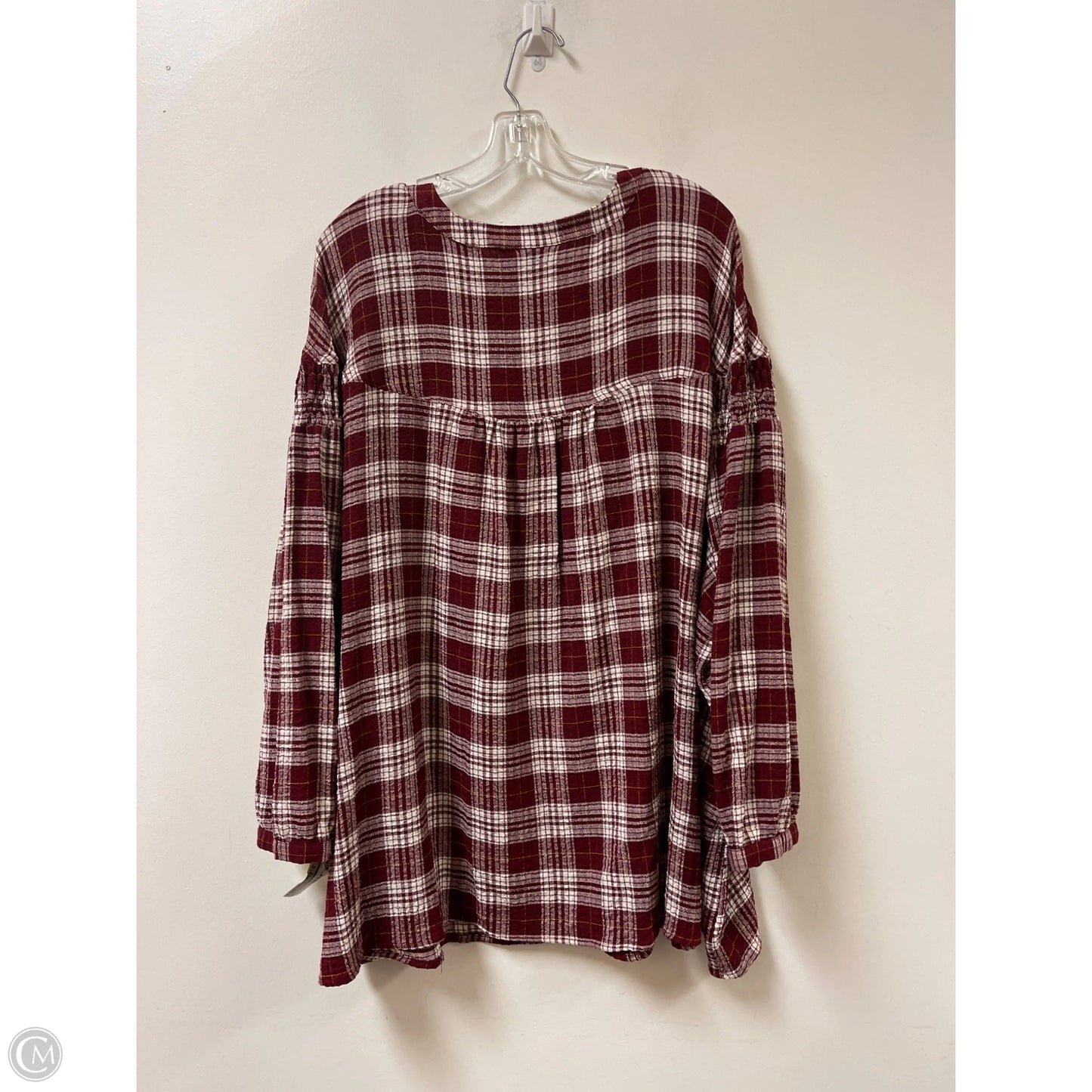 Top Long Sleeve By Lane Bryant In Red, Size: 4x