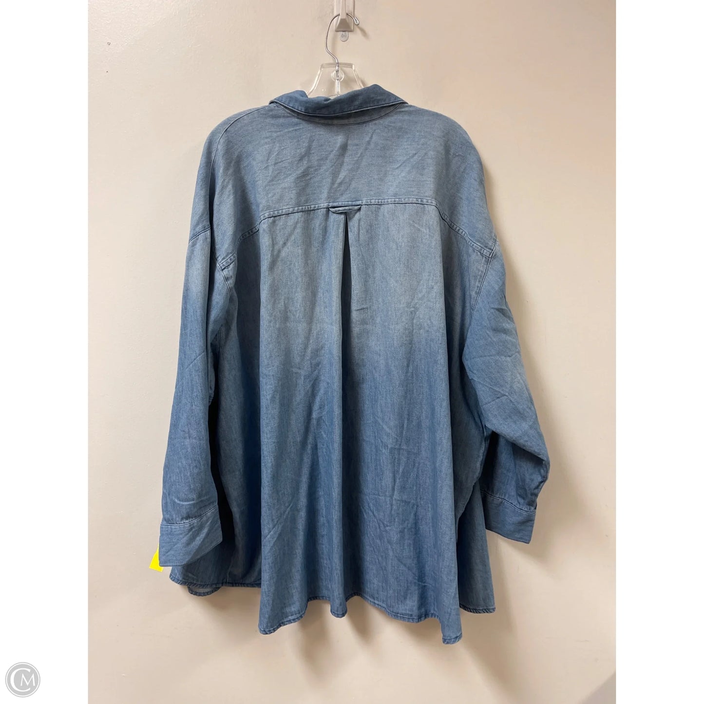 Blouse Long Sleeve By Old Navy In Blue, Size: 3x