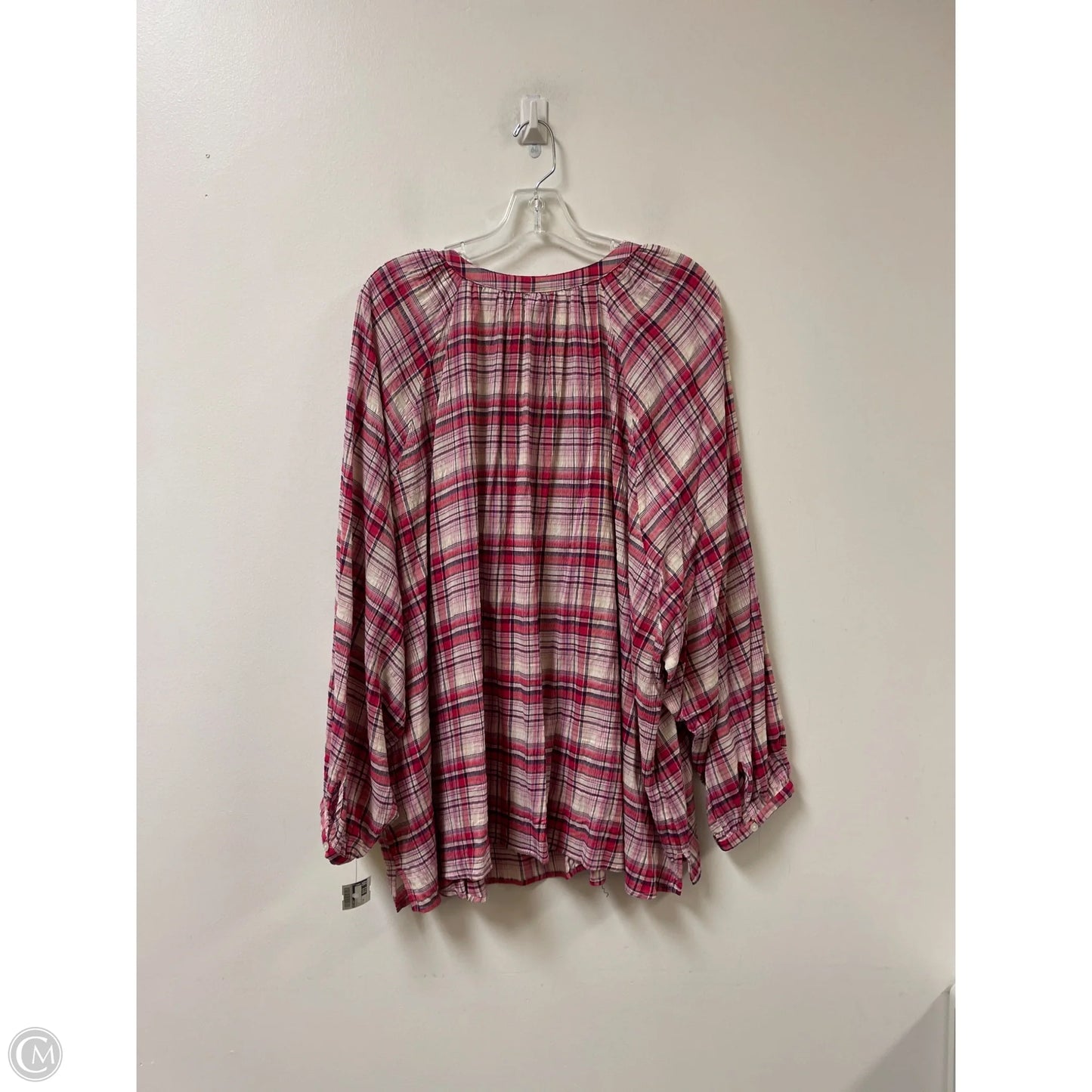 Blouse Long Sleeve By Old Navy In Pink, Size: 4x