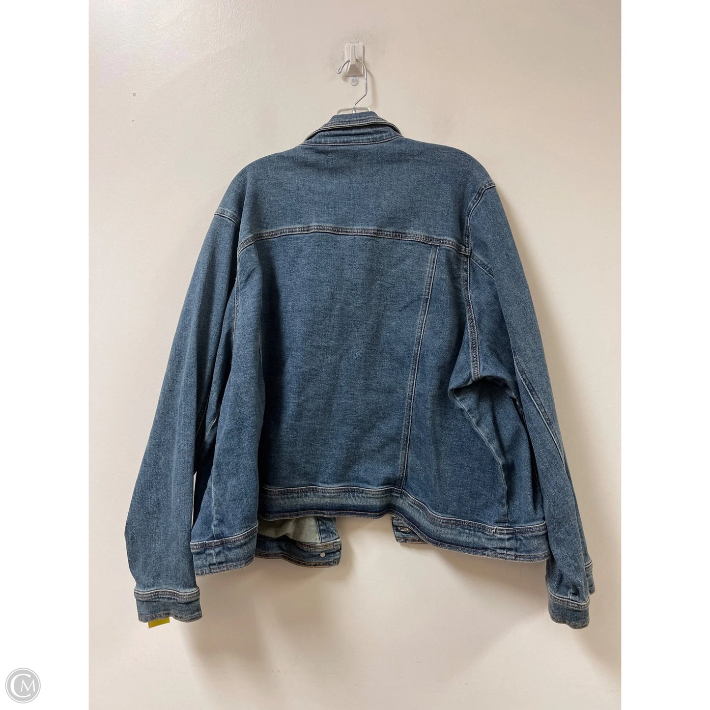 Blouse Long Sleeve By Wonderly In Blue Denim, Size: 4x