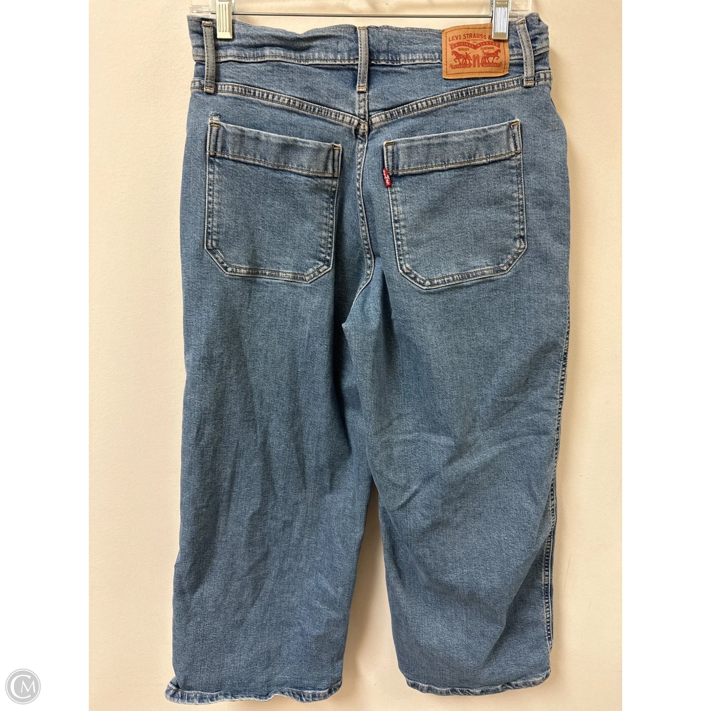 Jeans Straight By Levis In Blue Denim, Size: 10