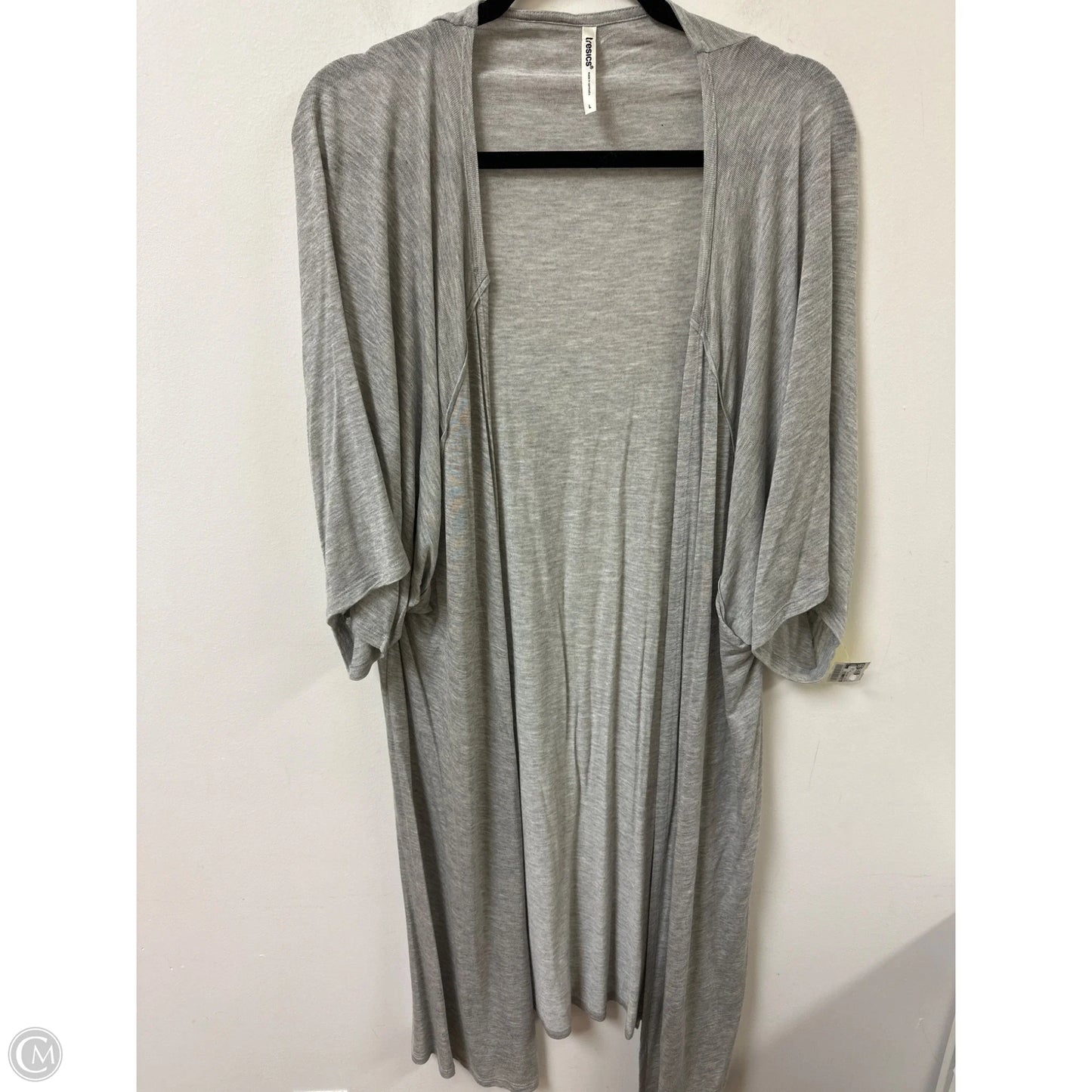 Sweater Cardigan By Tresics In Grey, Size: L