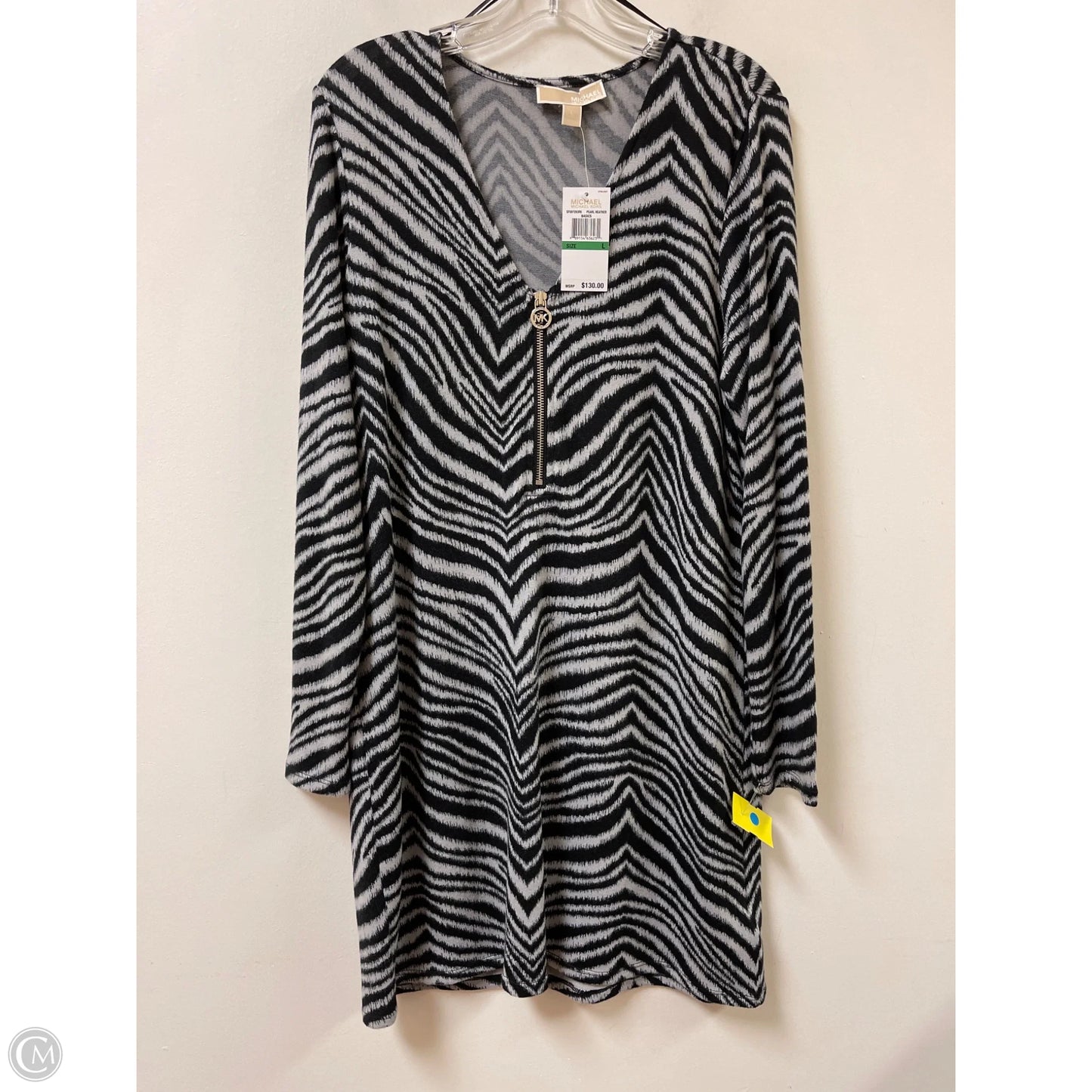 Dress Casual Short By Michael By Michael Kors In Black & Grey, Size: L