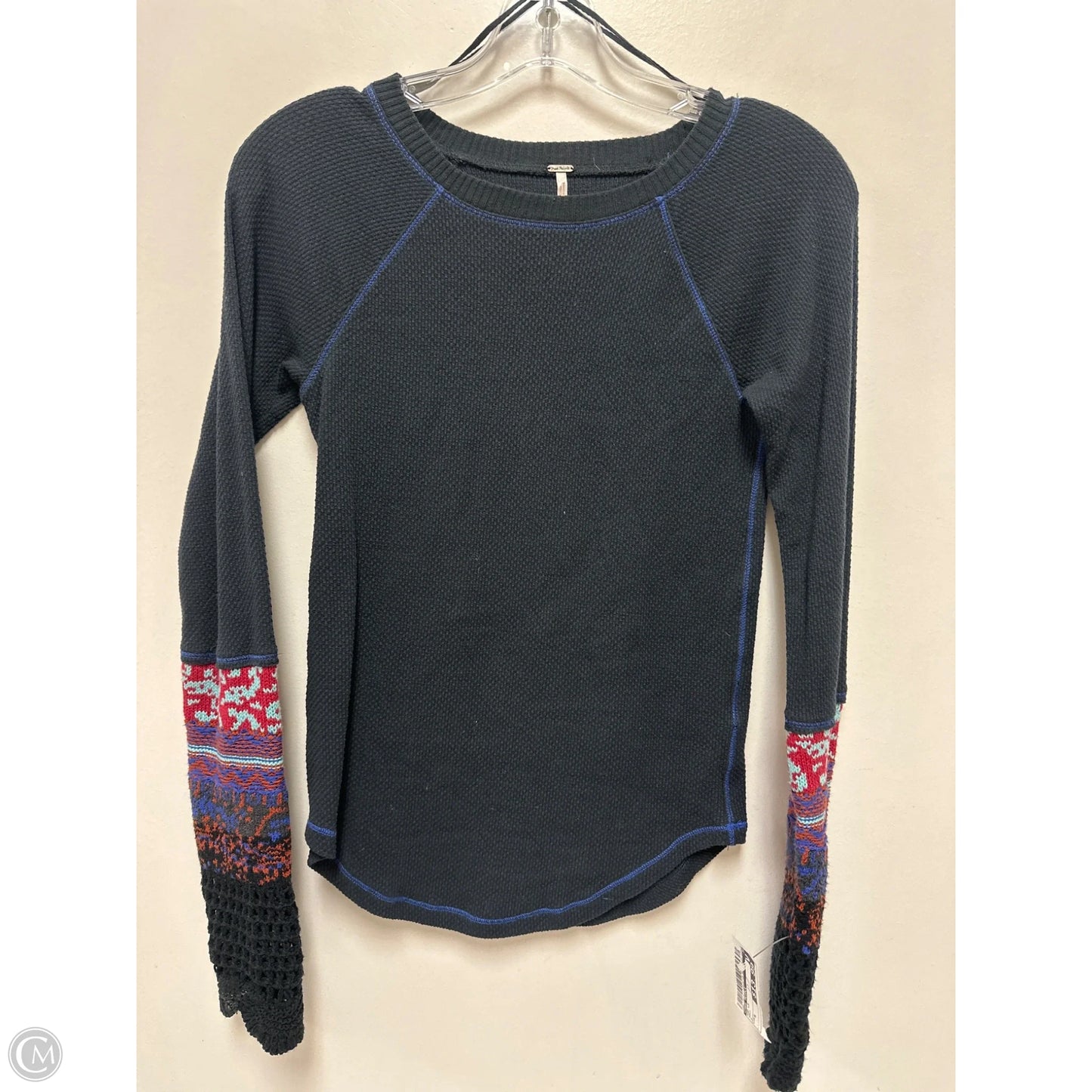Top Long Sleeve By Free People In Navy, Size: S
