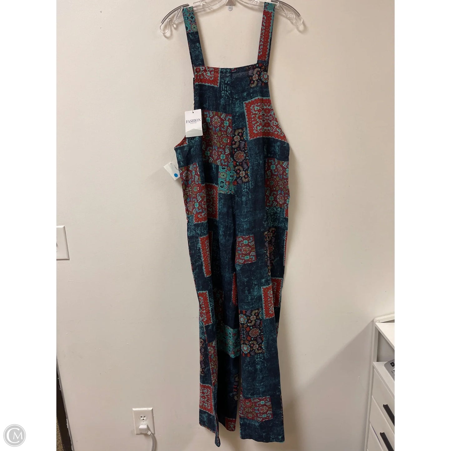 Jumpsuit By Clothes Mentor In Blue & Brown, Size: M