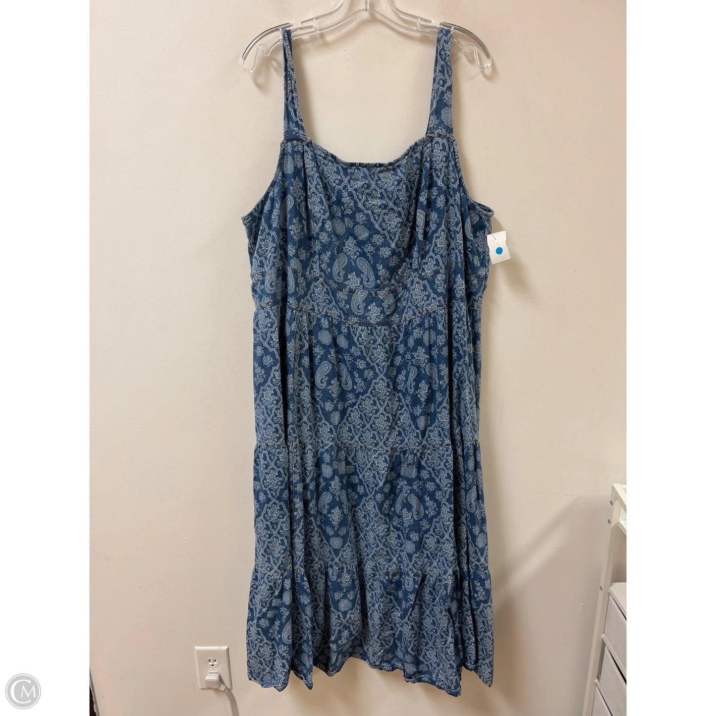 Dress Casual Maxi By Clothes Mentor In Blue, Size: 3x