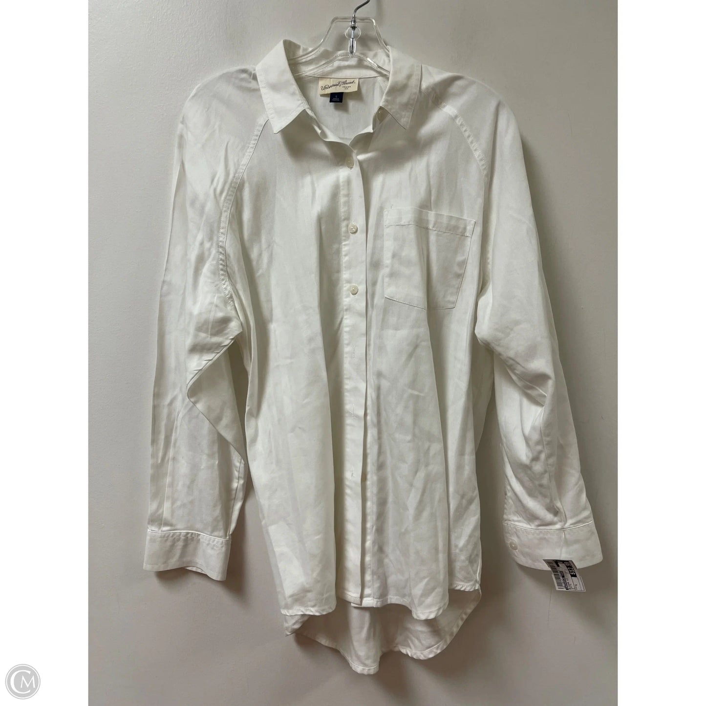 Blouse Long Sleeve By Universal Thread In White, Size: S
