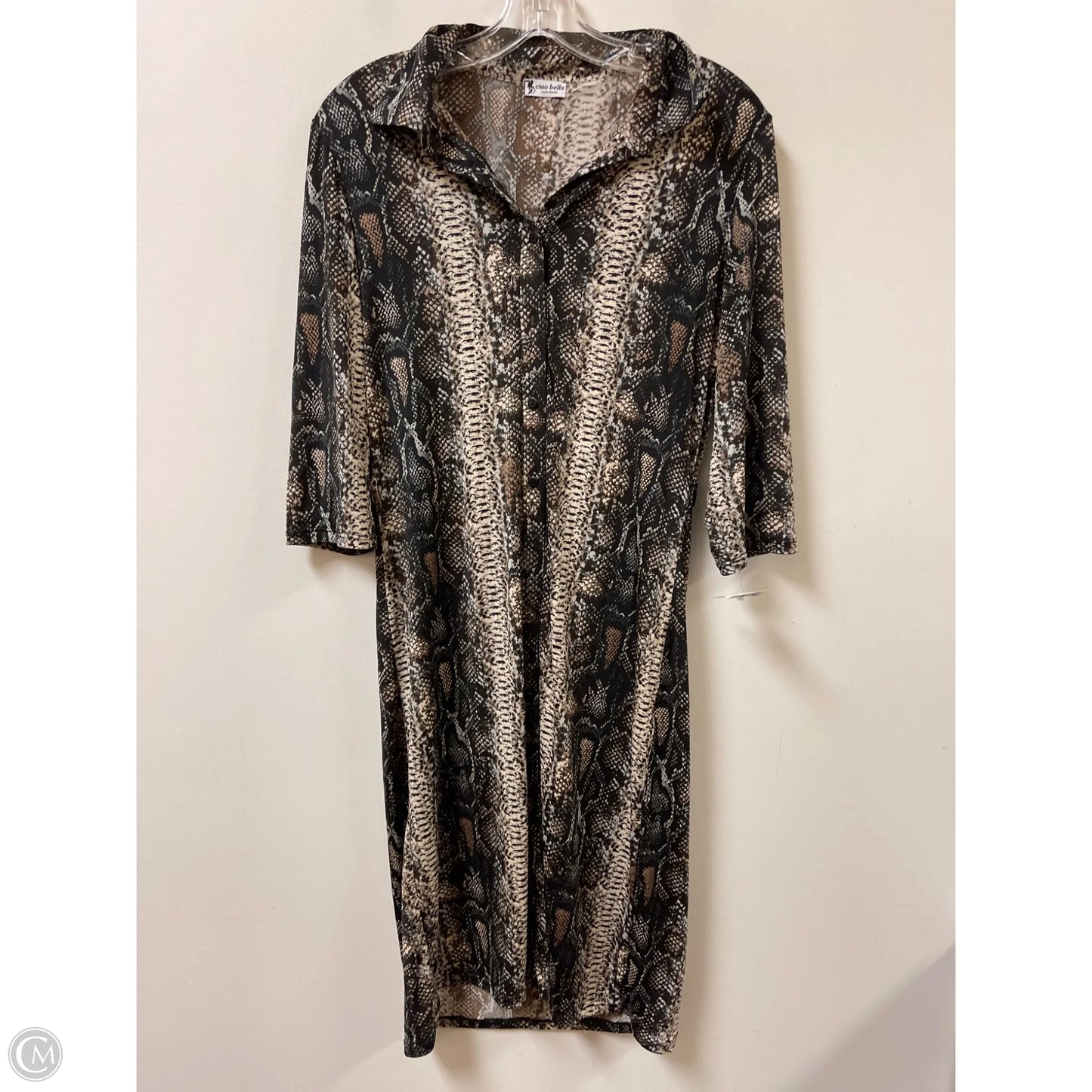 Dress Casual Midi By Clothes Mentor In Snakeskin Print, Size: Xs
