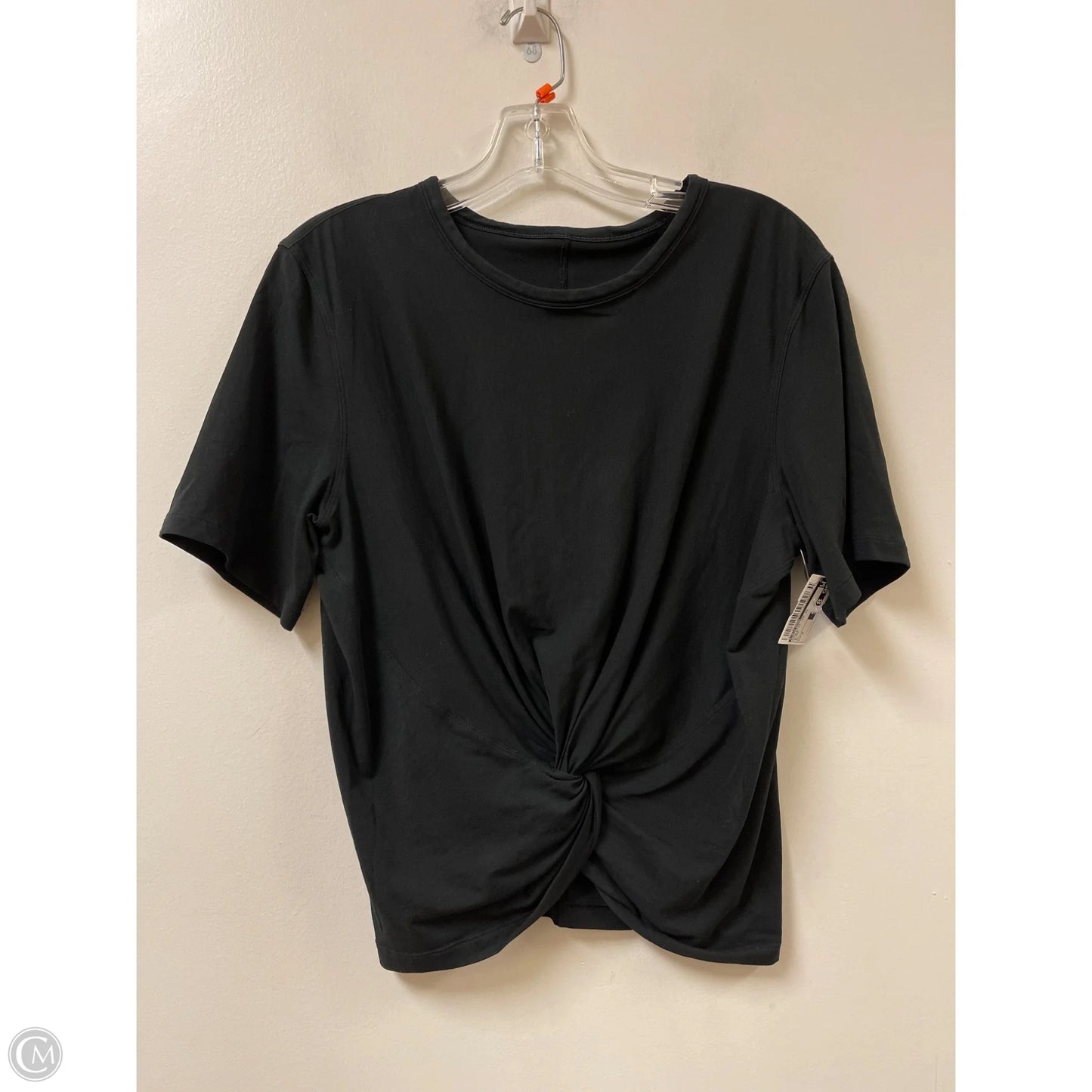 Athletic Top Short Sleeve By Lululemon In Black, Size: M