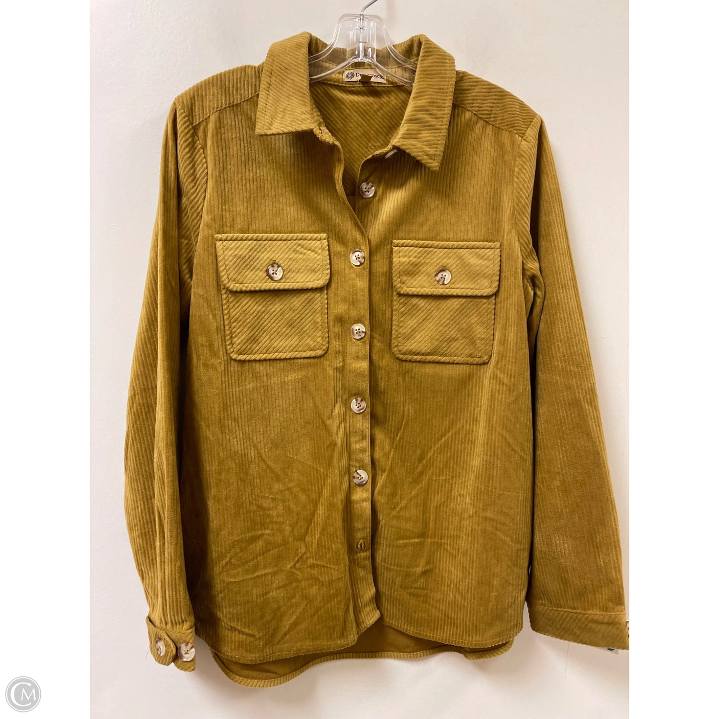 Blouse Long Sleeve By Democracy In Yellow, Size: S