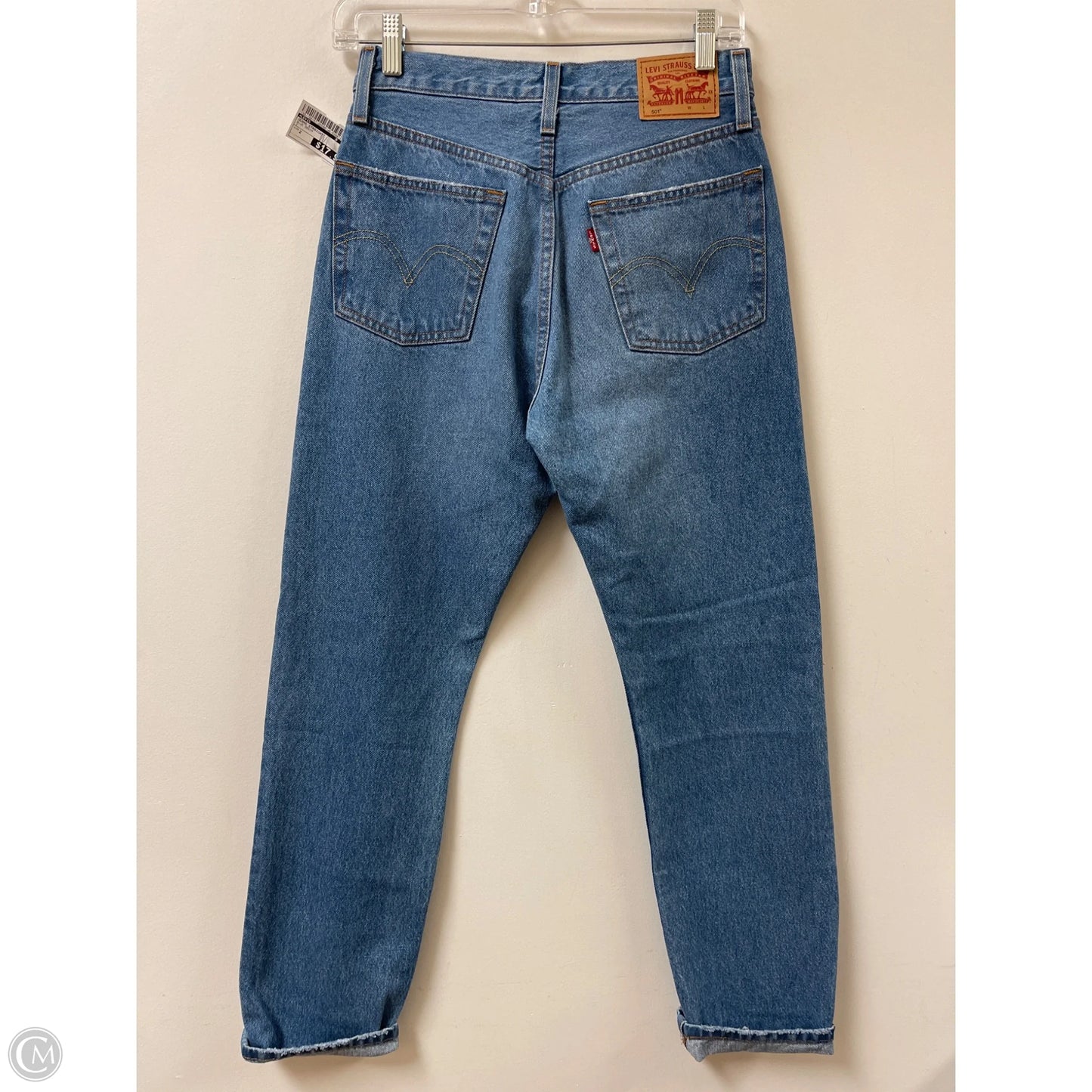 Jeans Straight By Levis In Blue Denim, Size: 2