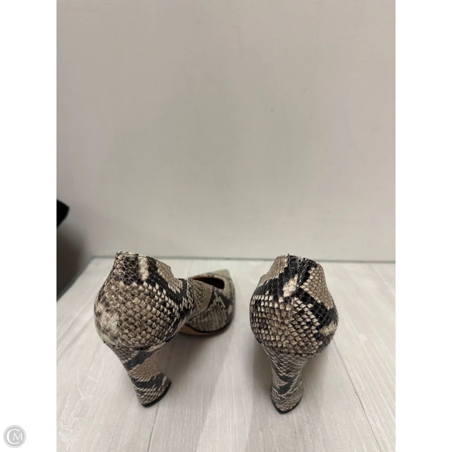 Shoes Heels Block By Cma In Snakeskin Print, Size: 7.5
